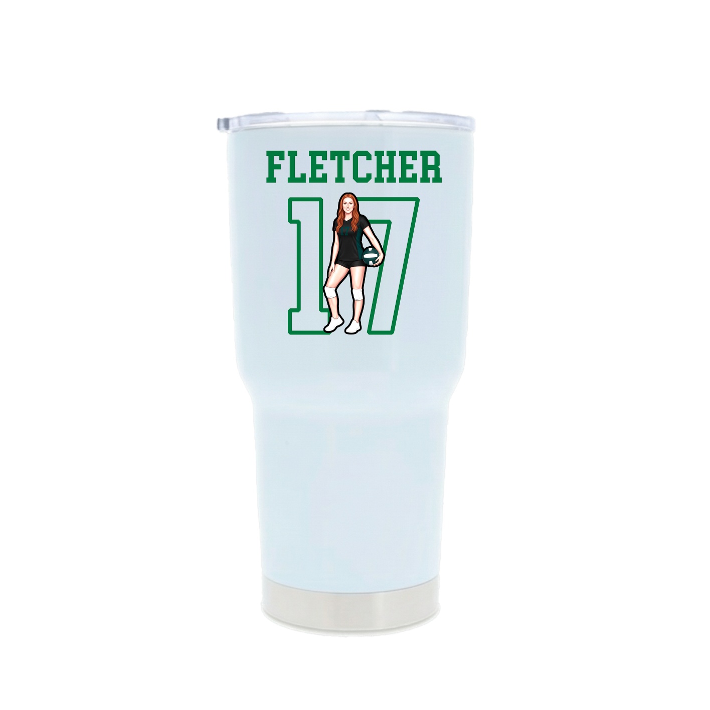 30oz Stainless Steel Tumbler — Shirsey in White