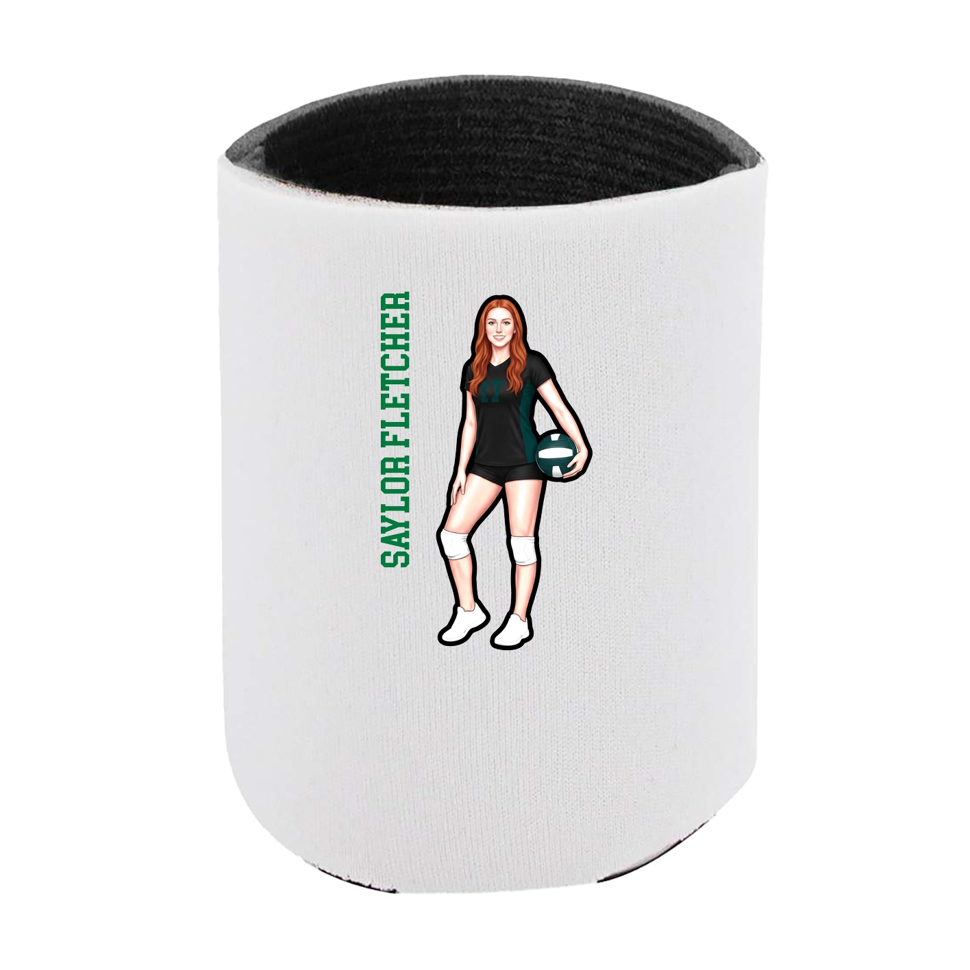 Can Holder — Name Vertical in White