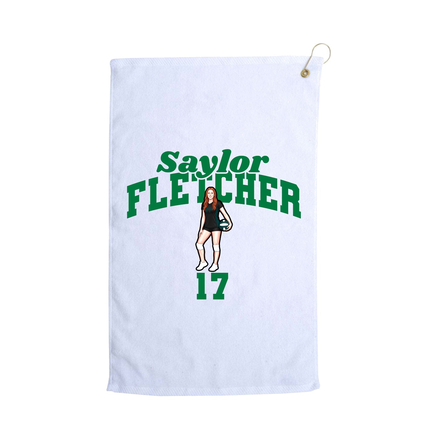 Golf Towel — Signature Arch in White