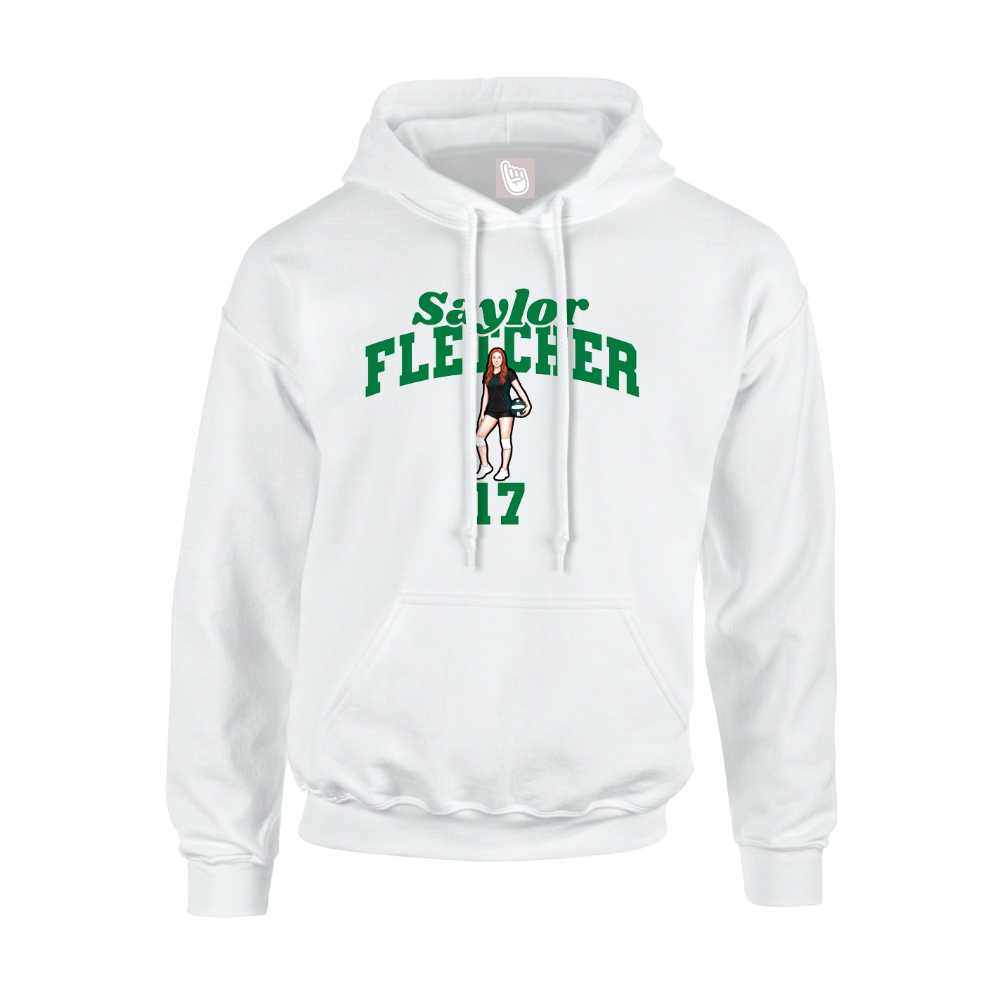 Hoodie — Signature Arch in White