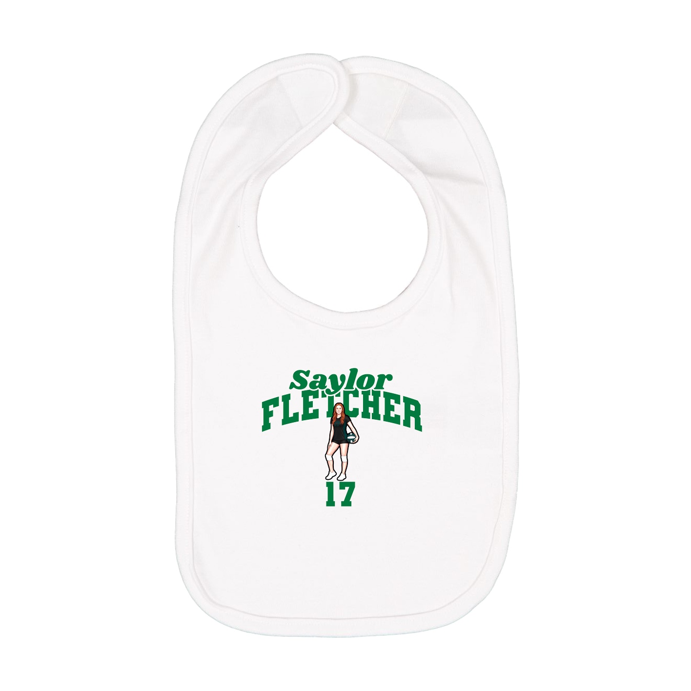 Infant Bib — Signature Arch in White