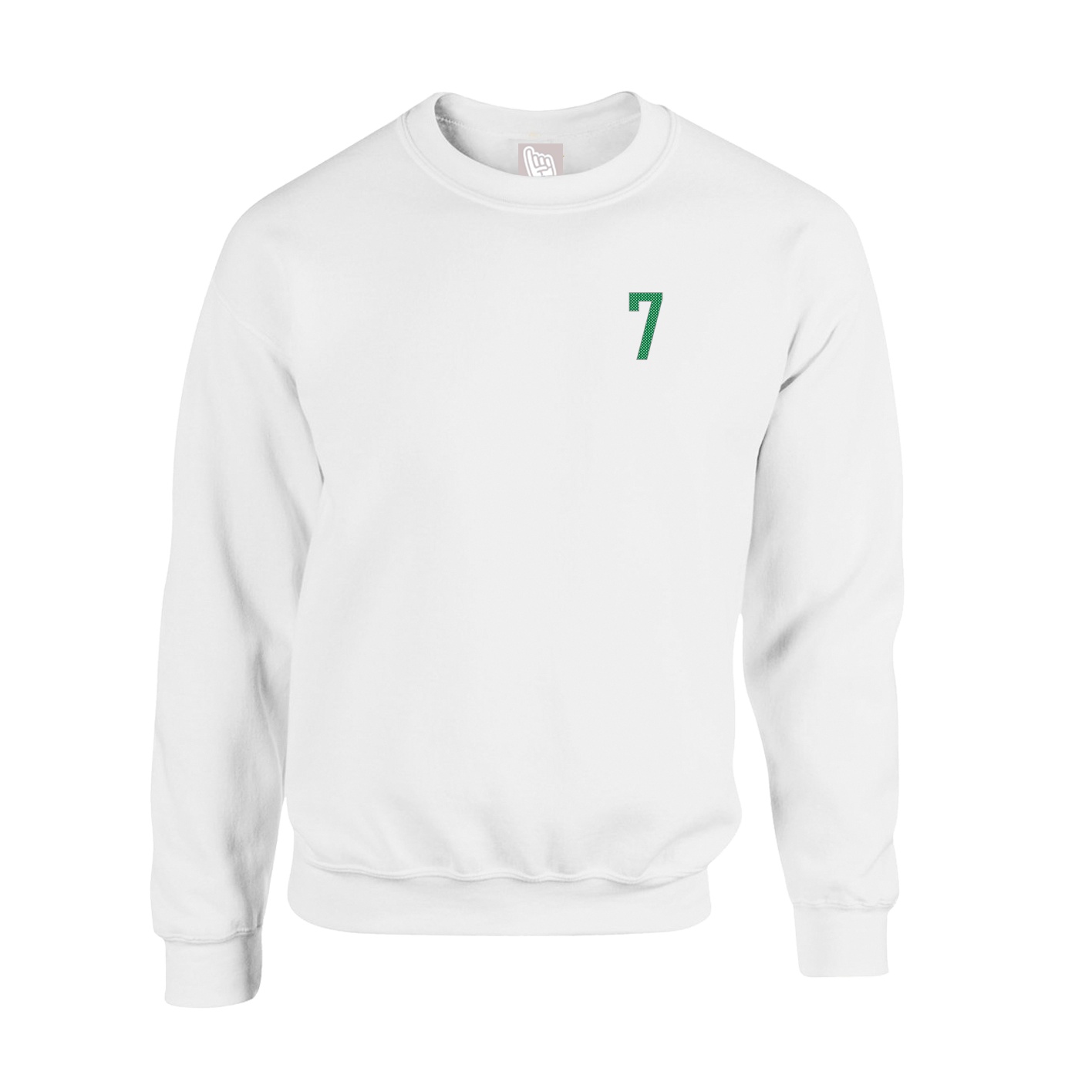Fleece Crew — Front Shirsy in White