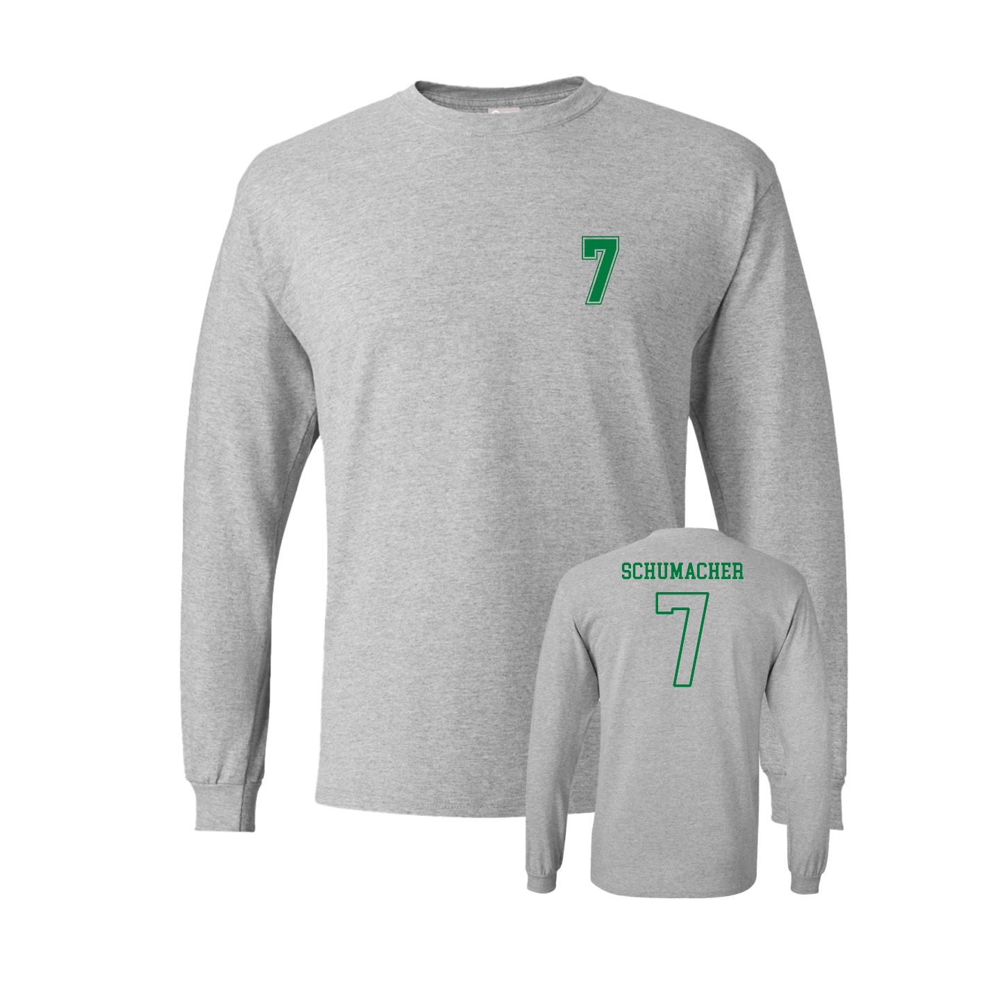 Long Sleeve Tee — Chest Back in Grey