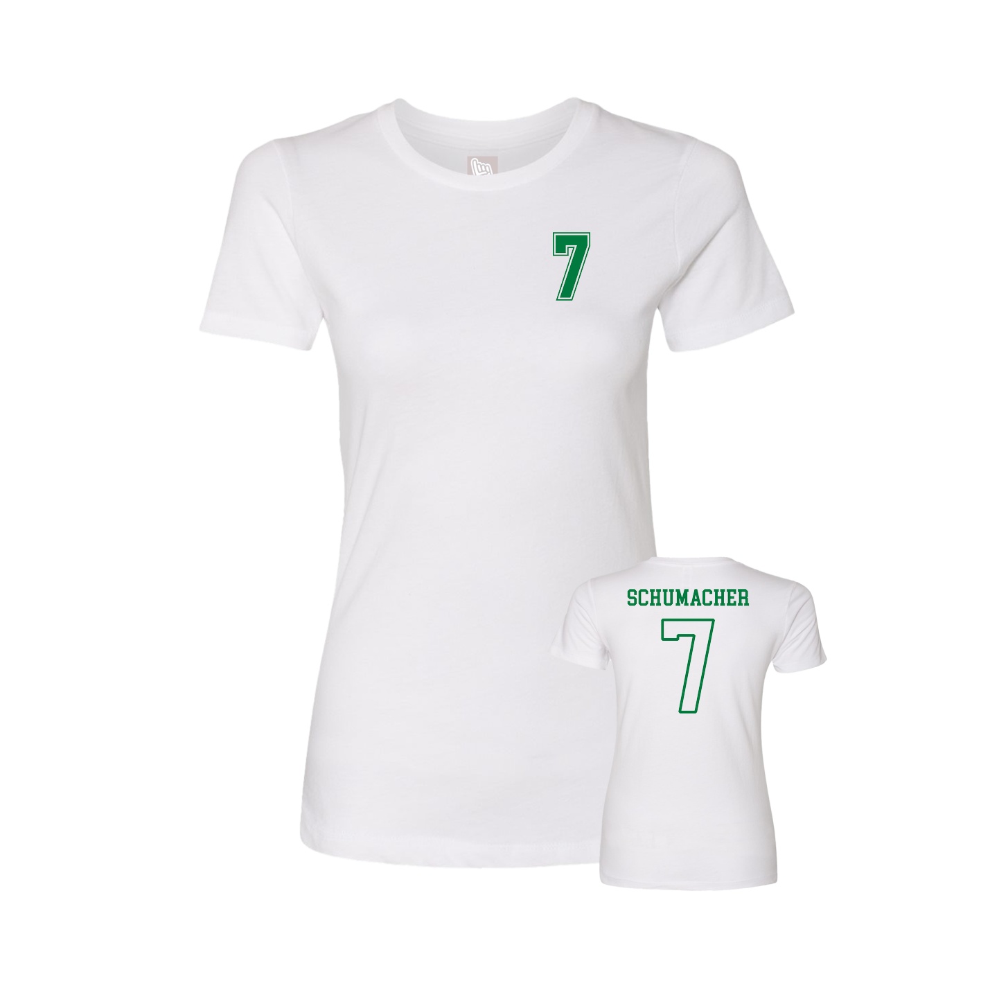 Womens Tee — Chest Back in White