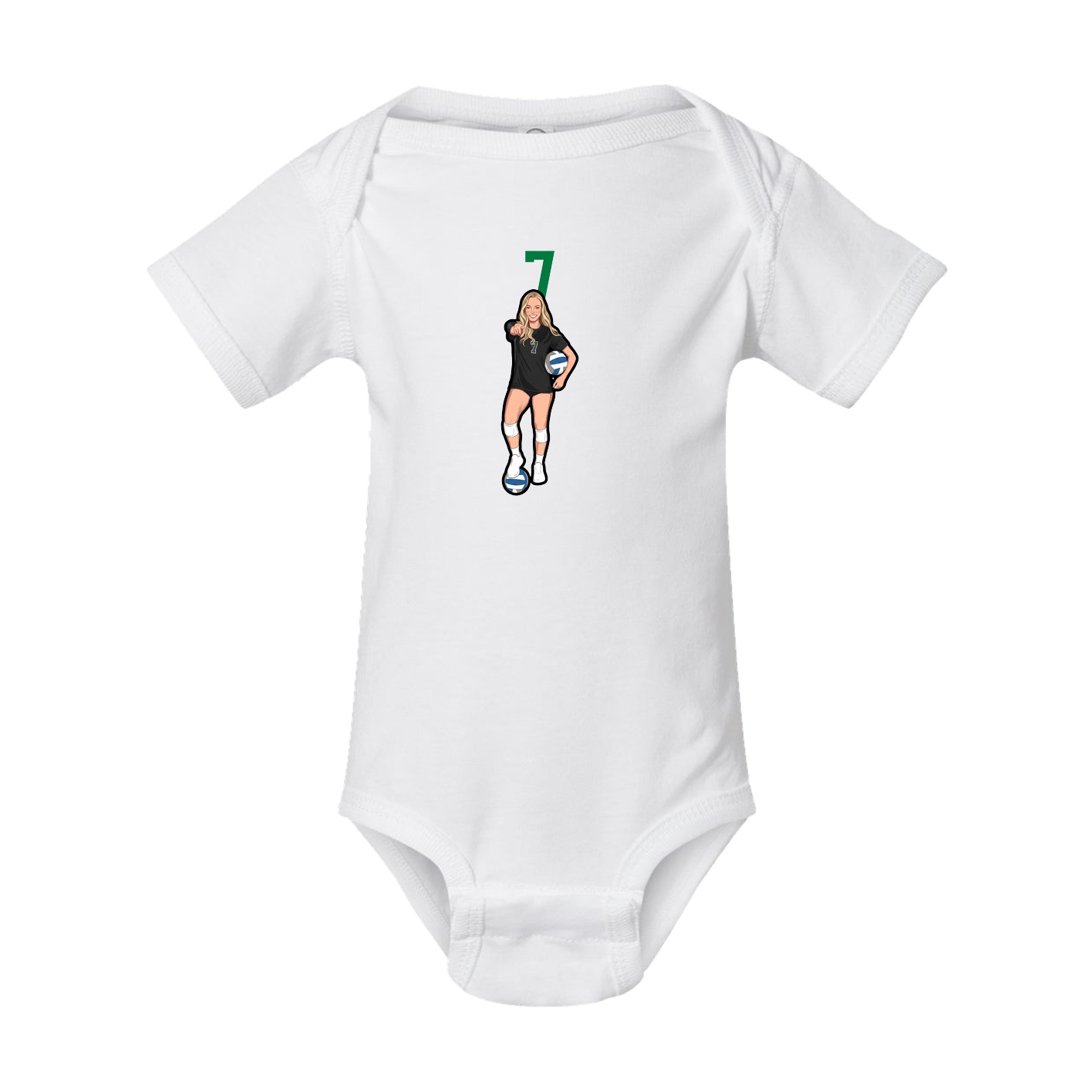 Baby Onesie — Number Top in White