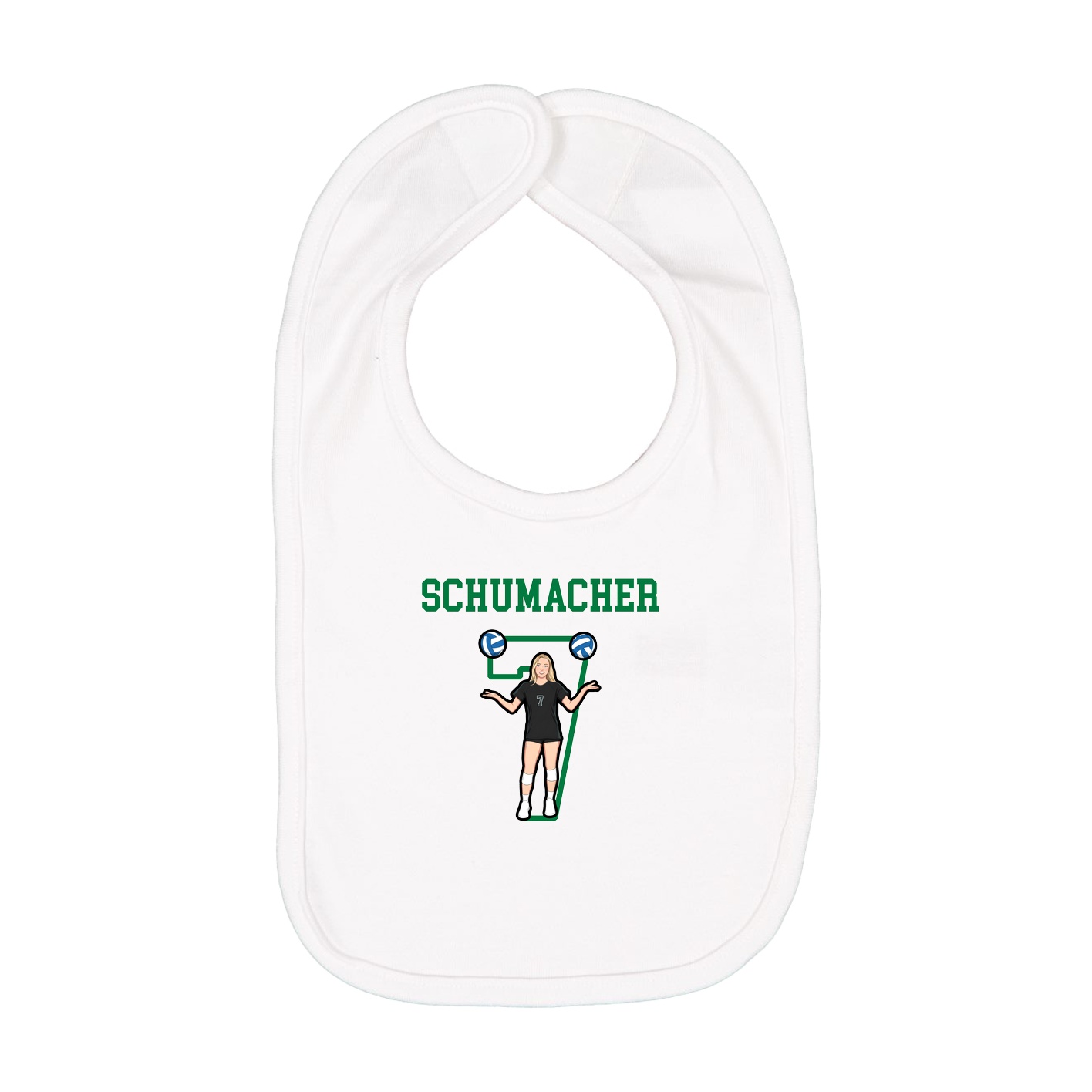 Infant Bib — Shirsey in White