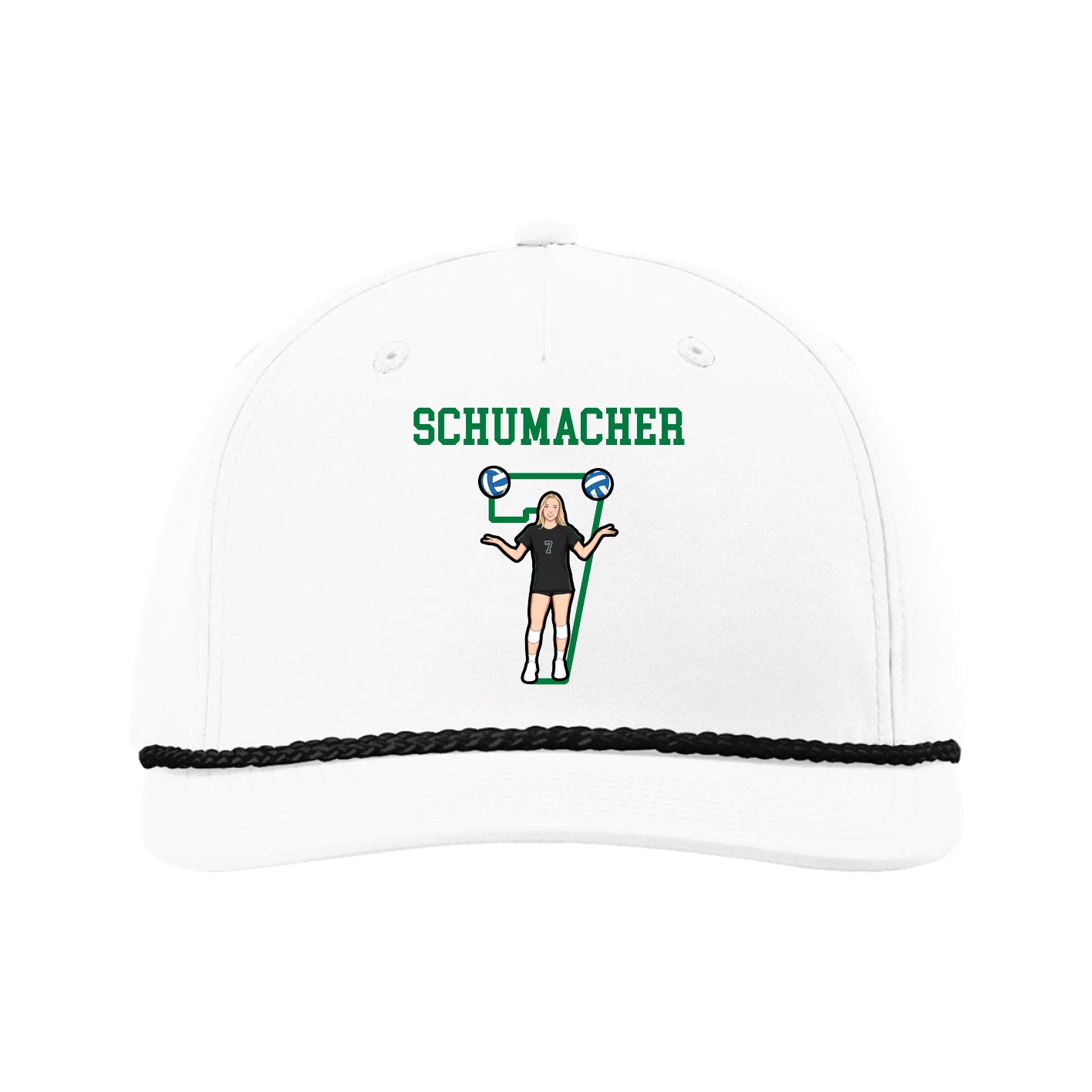 Five-Panel Classic Rope Cap — Shirsey in White