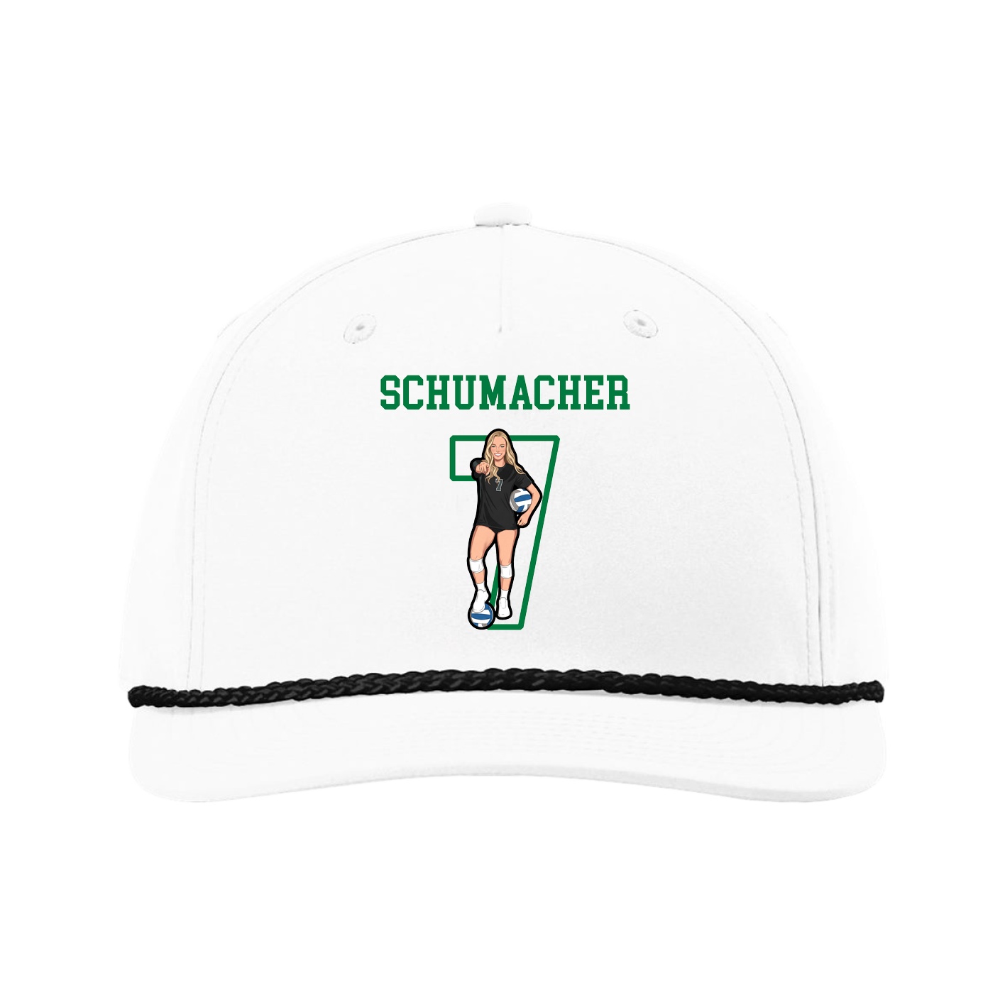Five-Panel Classic Rope Cap — Shirsey in White