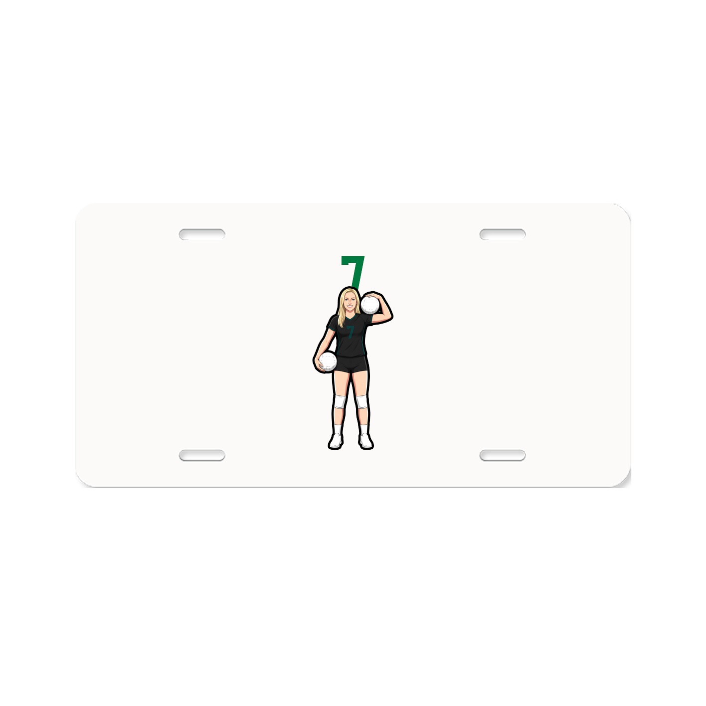 License Plate — Number Top in Classic