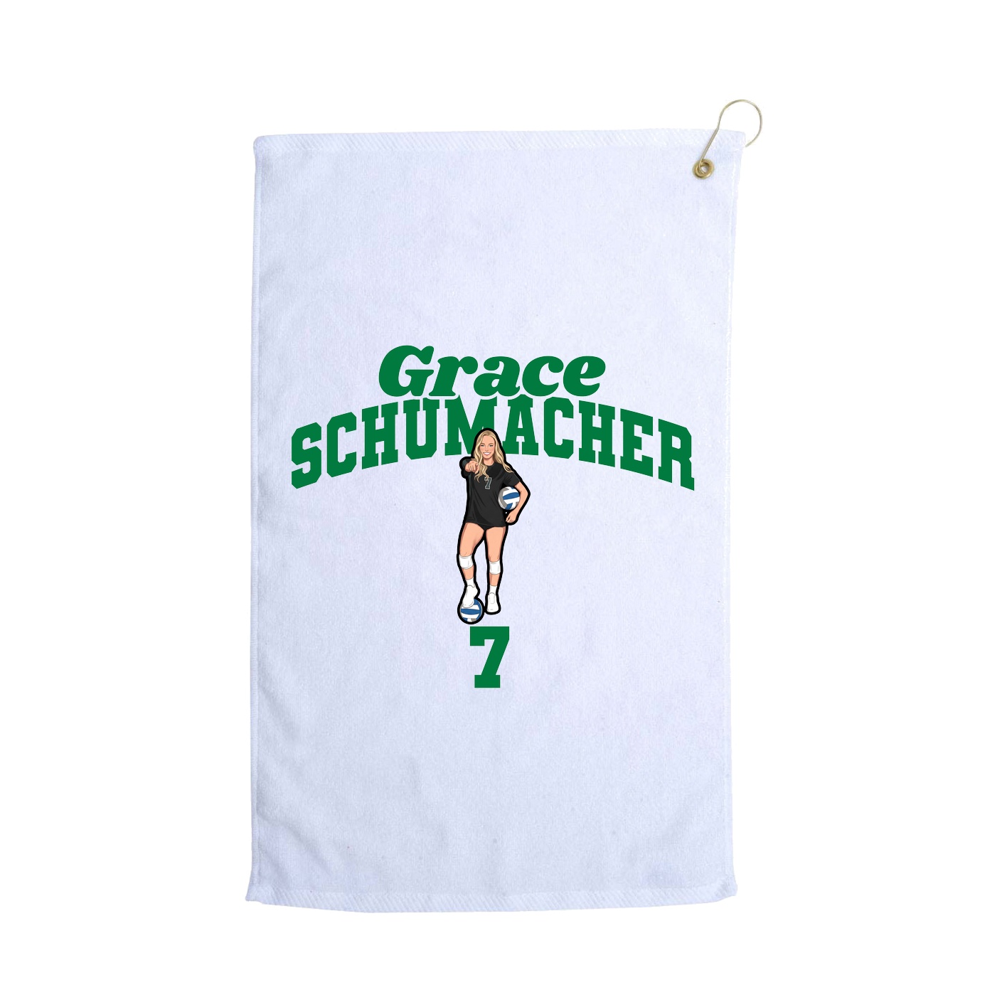 Golf Towel — Signature Arch in White