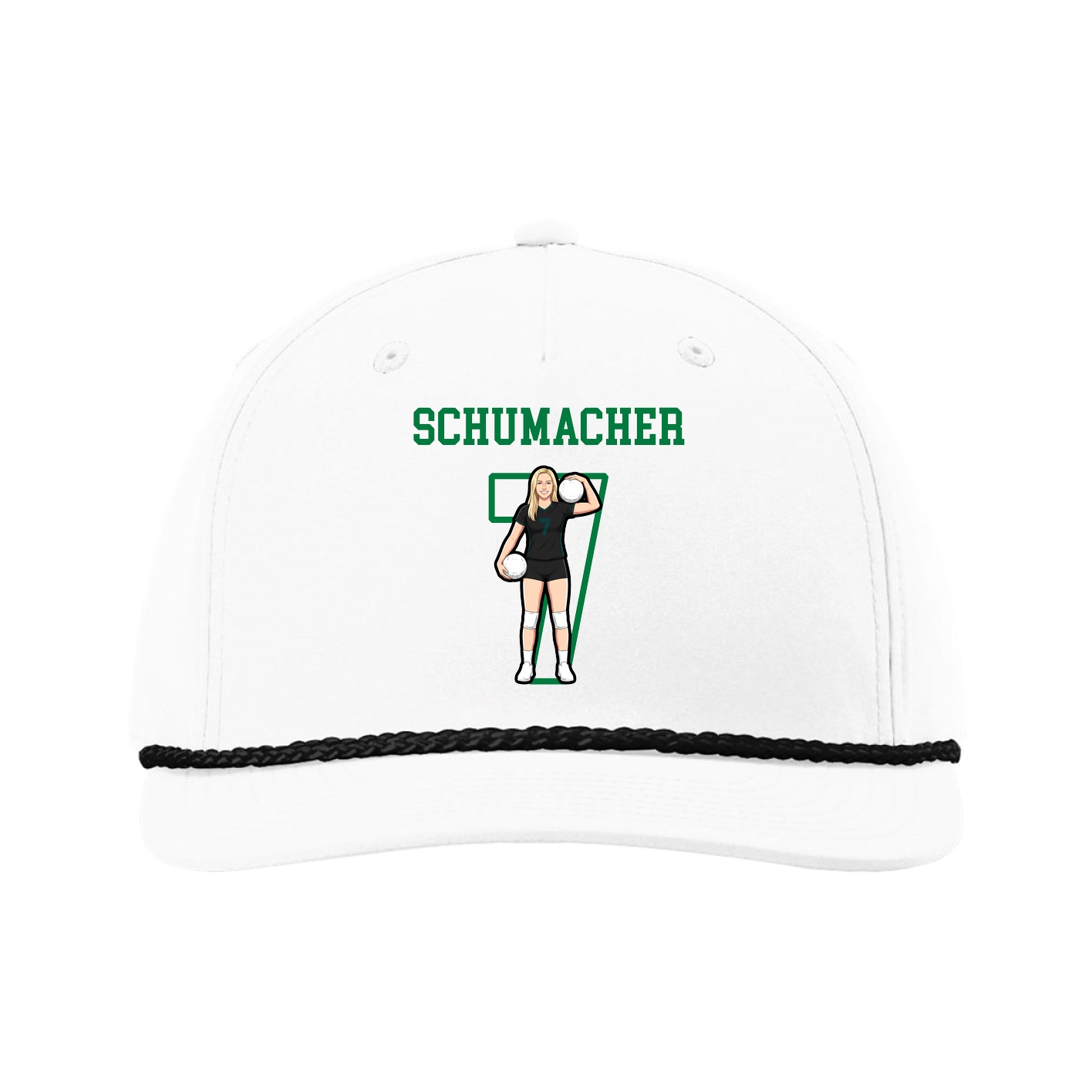 Five-Panel Classic Rope Cap — Shirsey in White