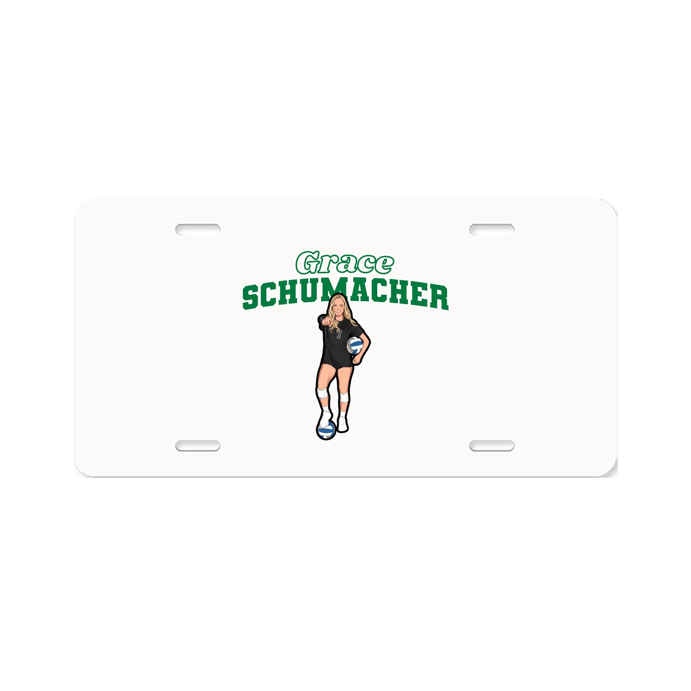 License Plate — Name Arch in Classic