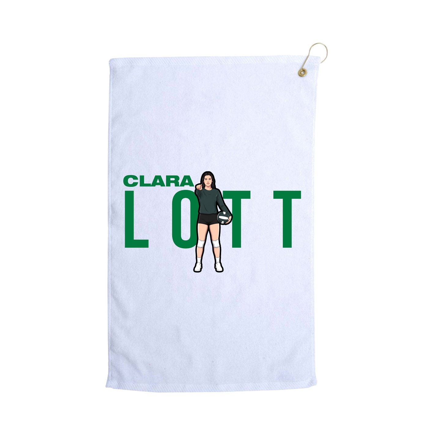 Golf Towel — Player Name in White