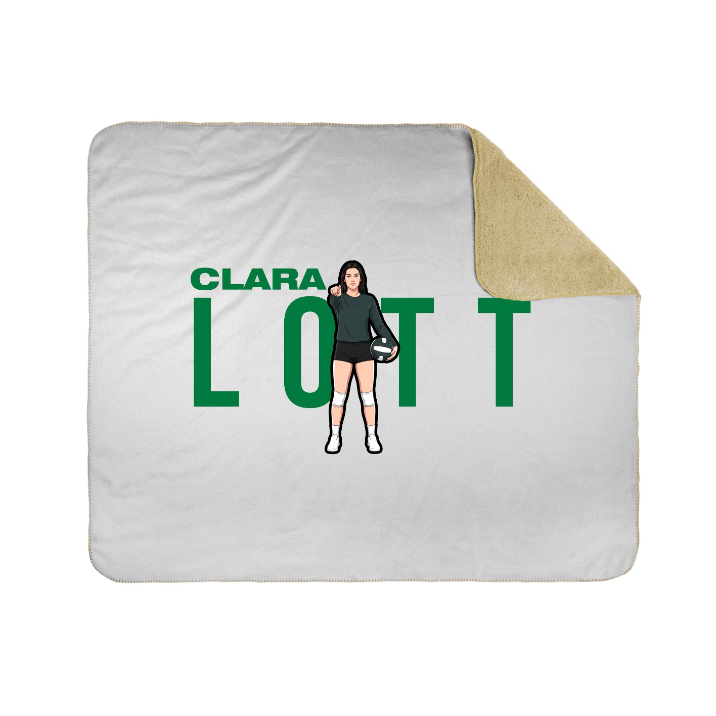 Throw Blanket — Player Name in White