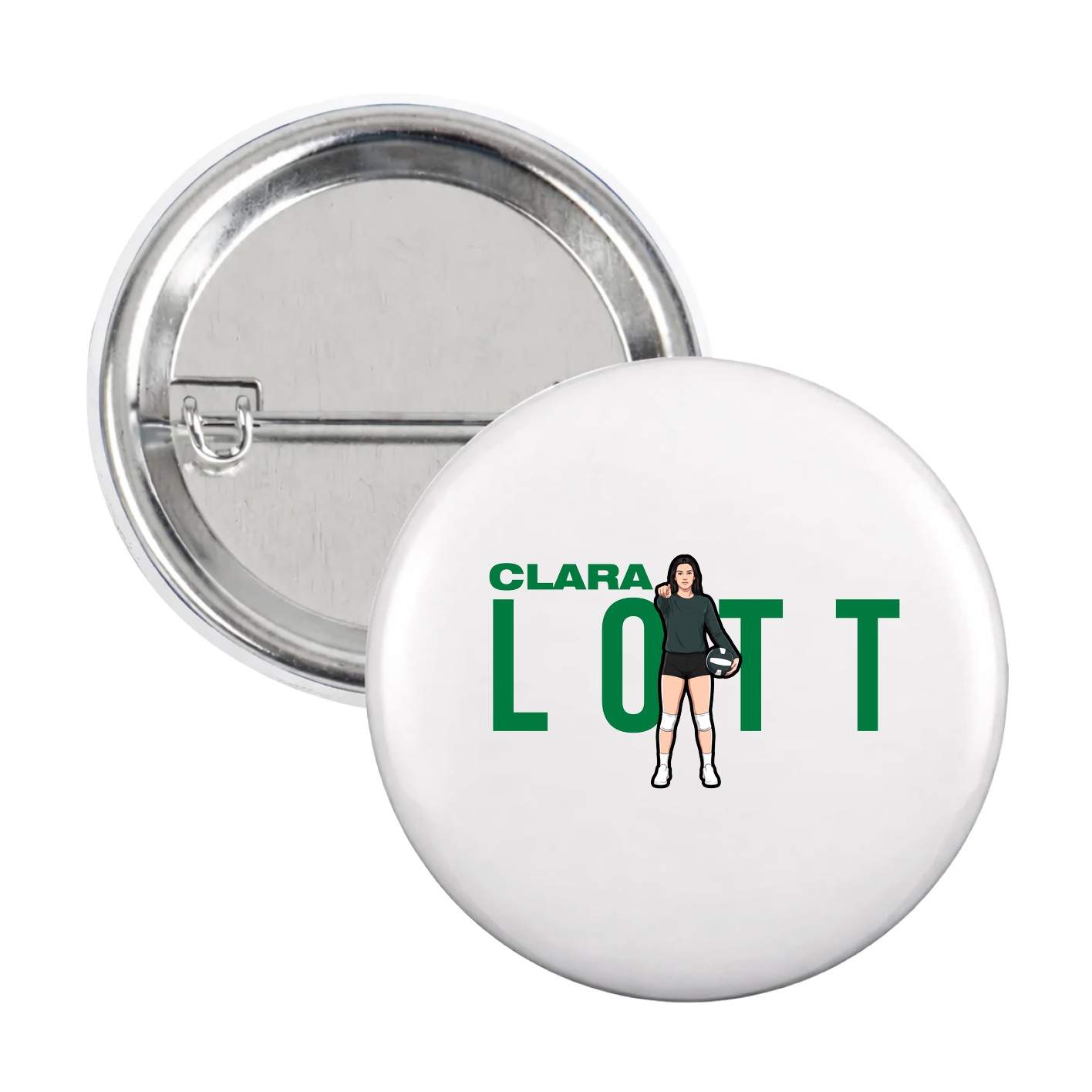 Game Day Button — Player Name in White