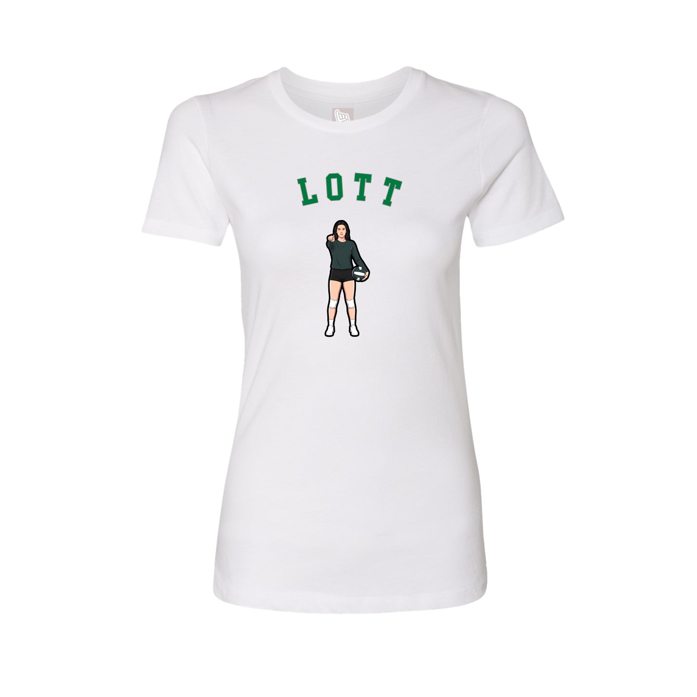 Fitted Women's Tee — Shirsey Arch in White