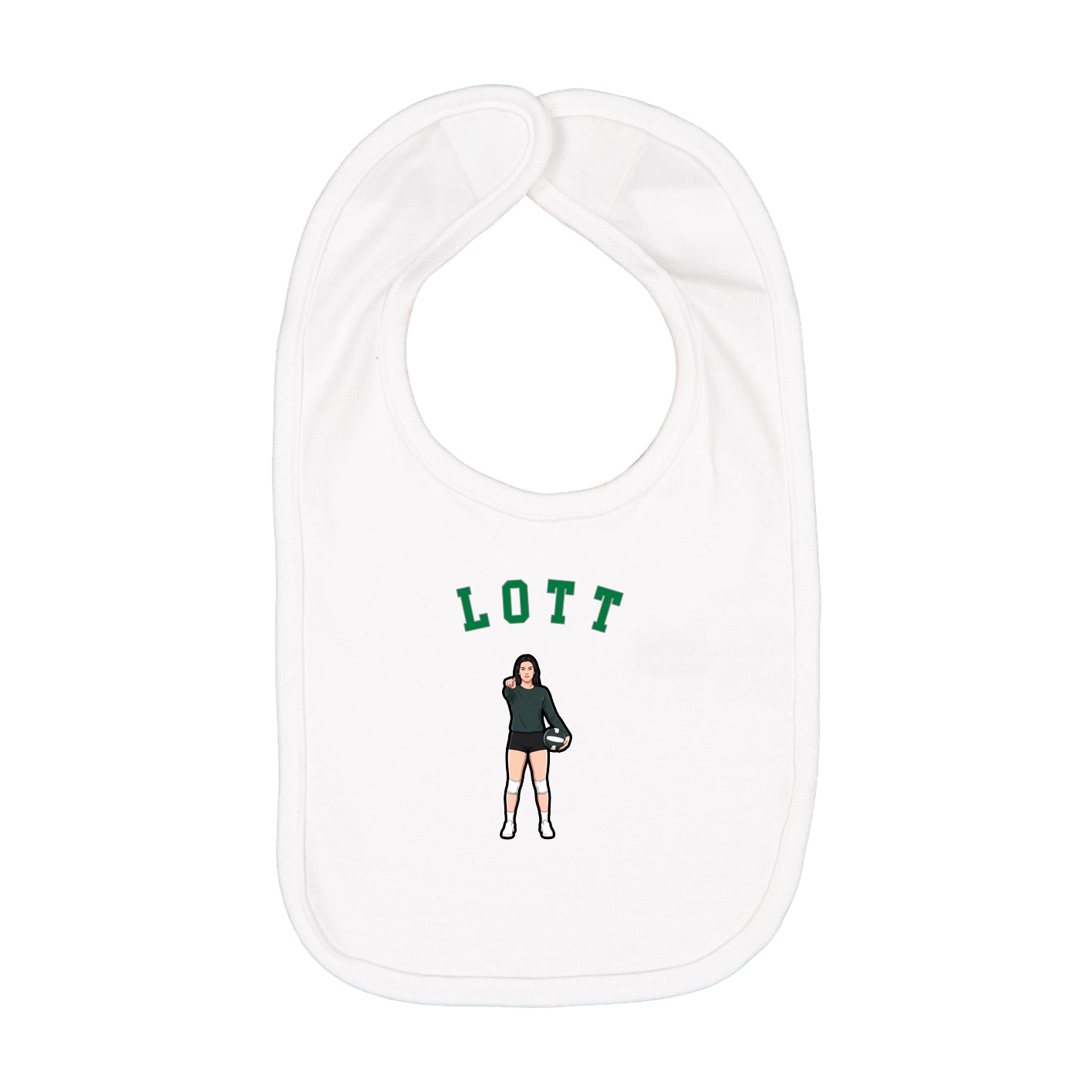 Infant Bib — Shirsey Arch in White