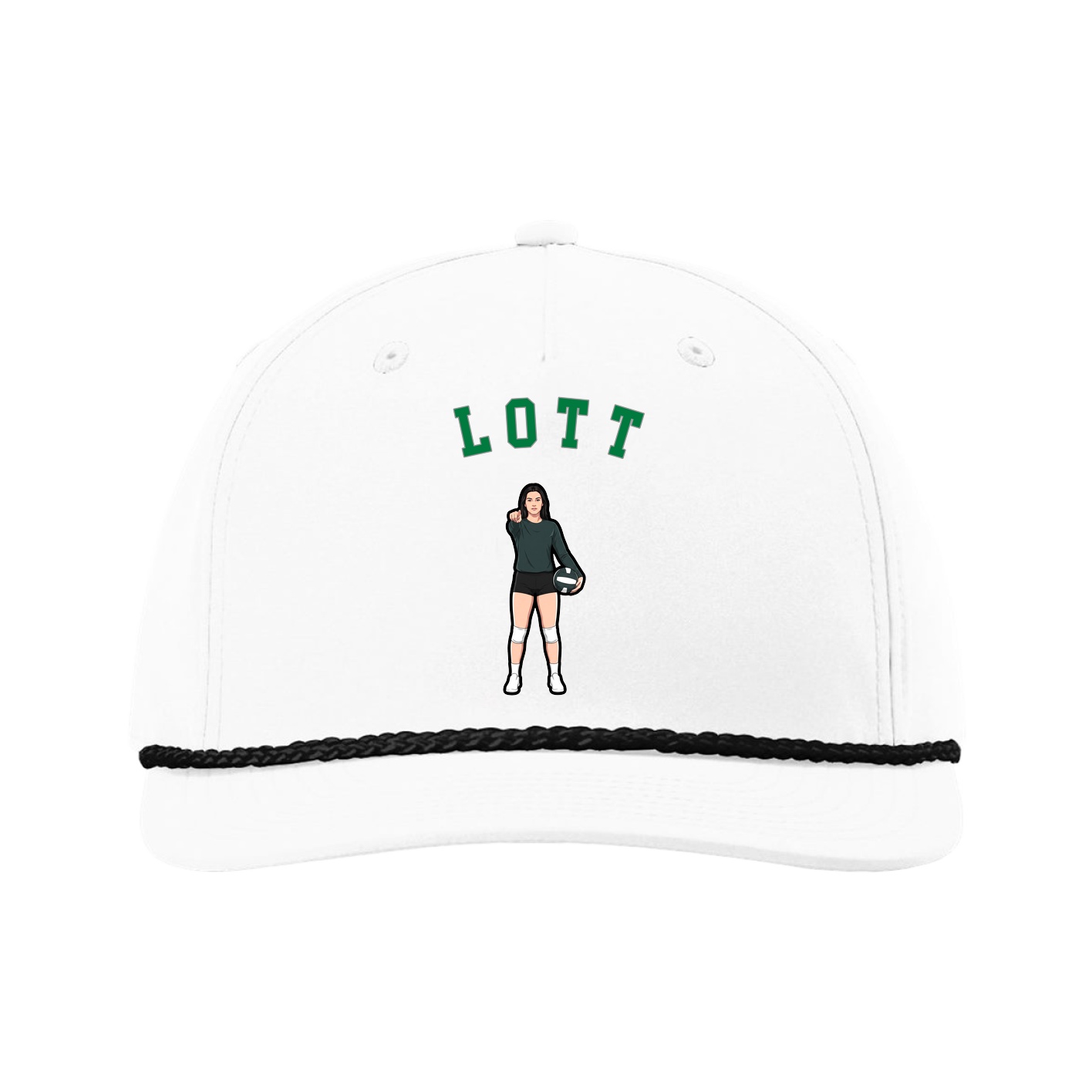 Five-Panel Classic Rope Cap — Shirsey Arch in White