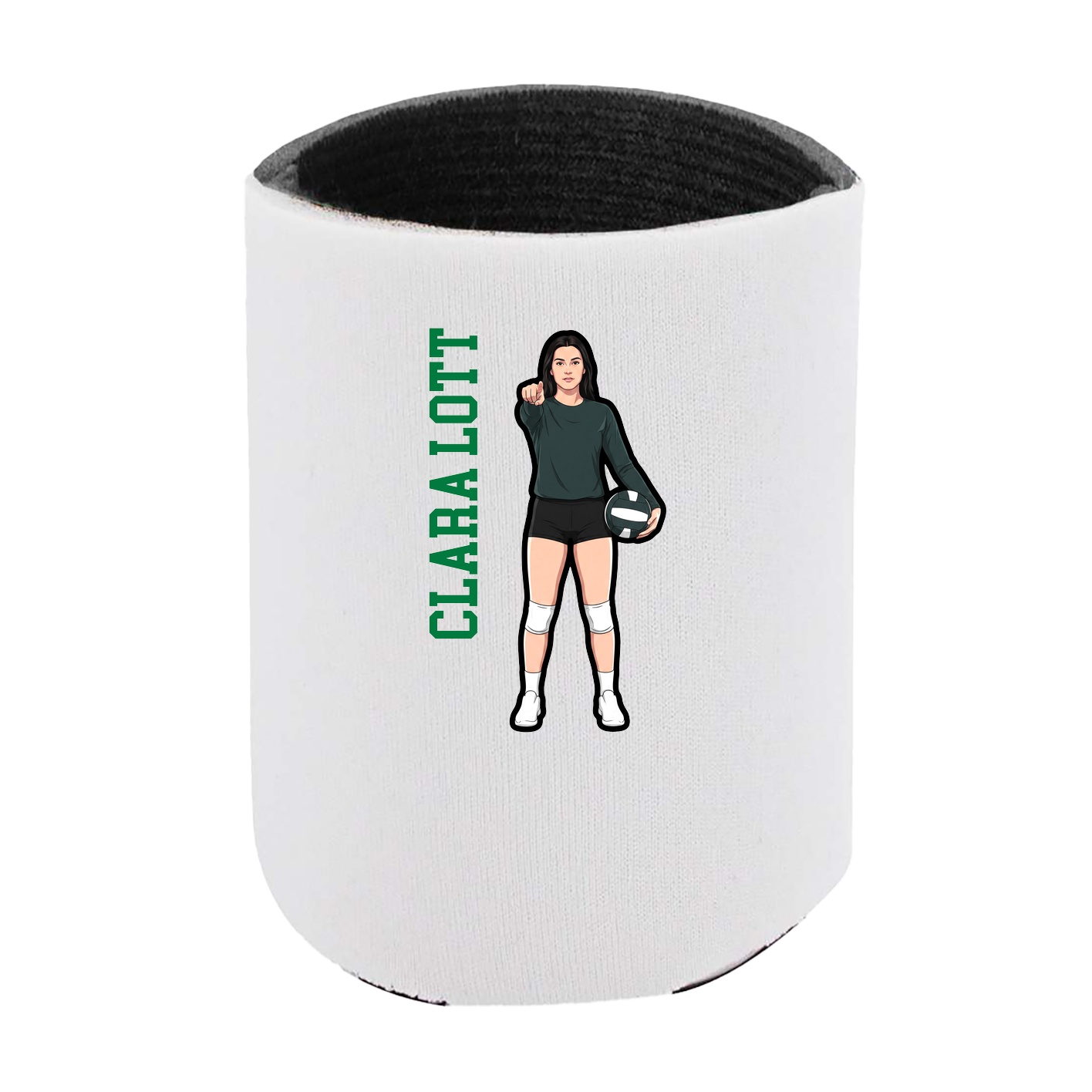 Can Holder — Name Vertical in White
