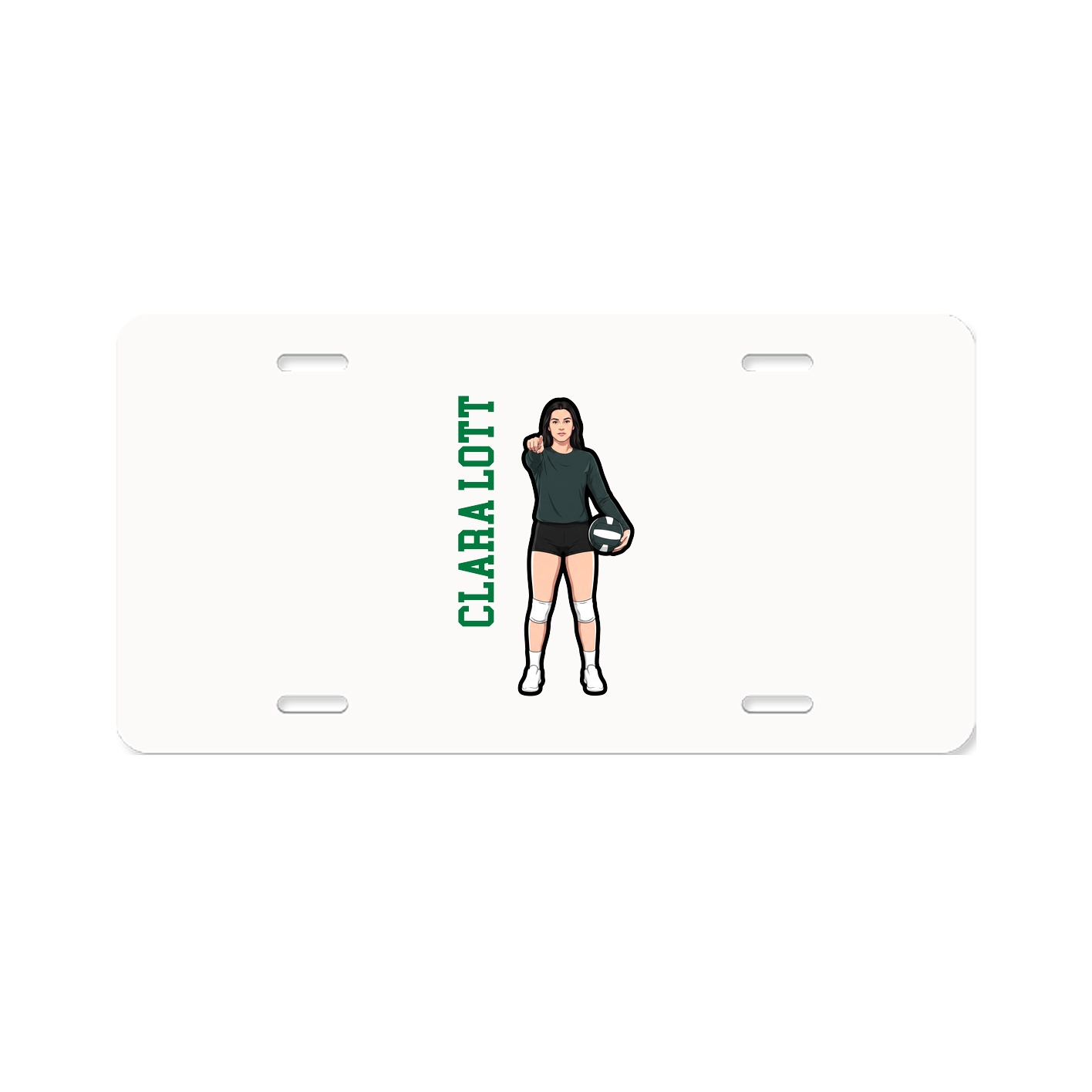 License Plate — Name Vertical in Classic
