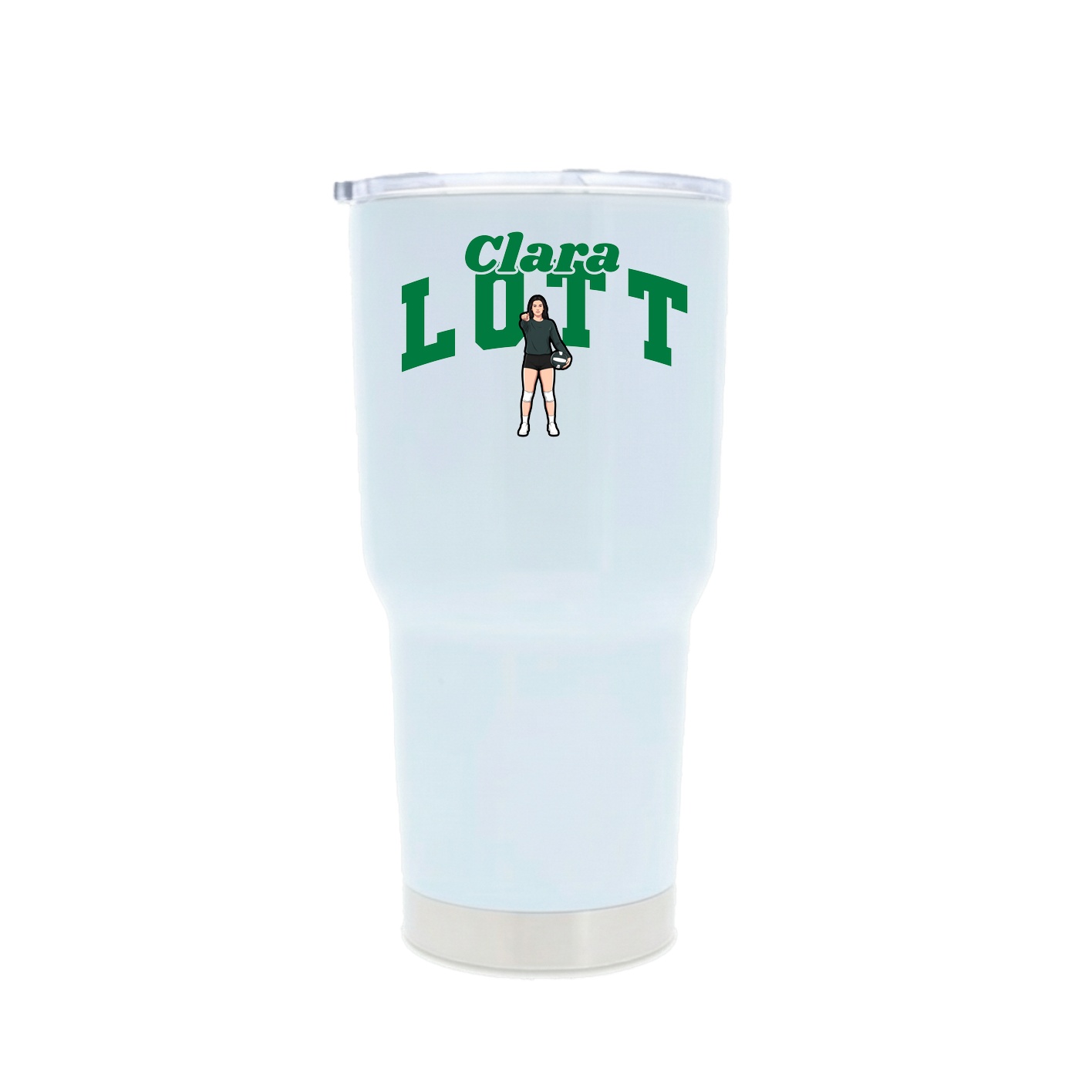 30oz Stainless Steel Tumbler — Signature Arch in White