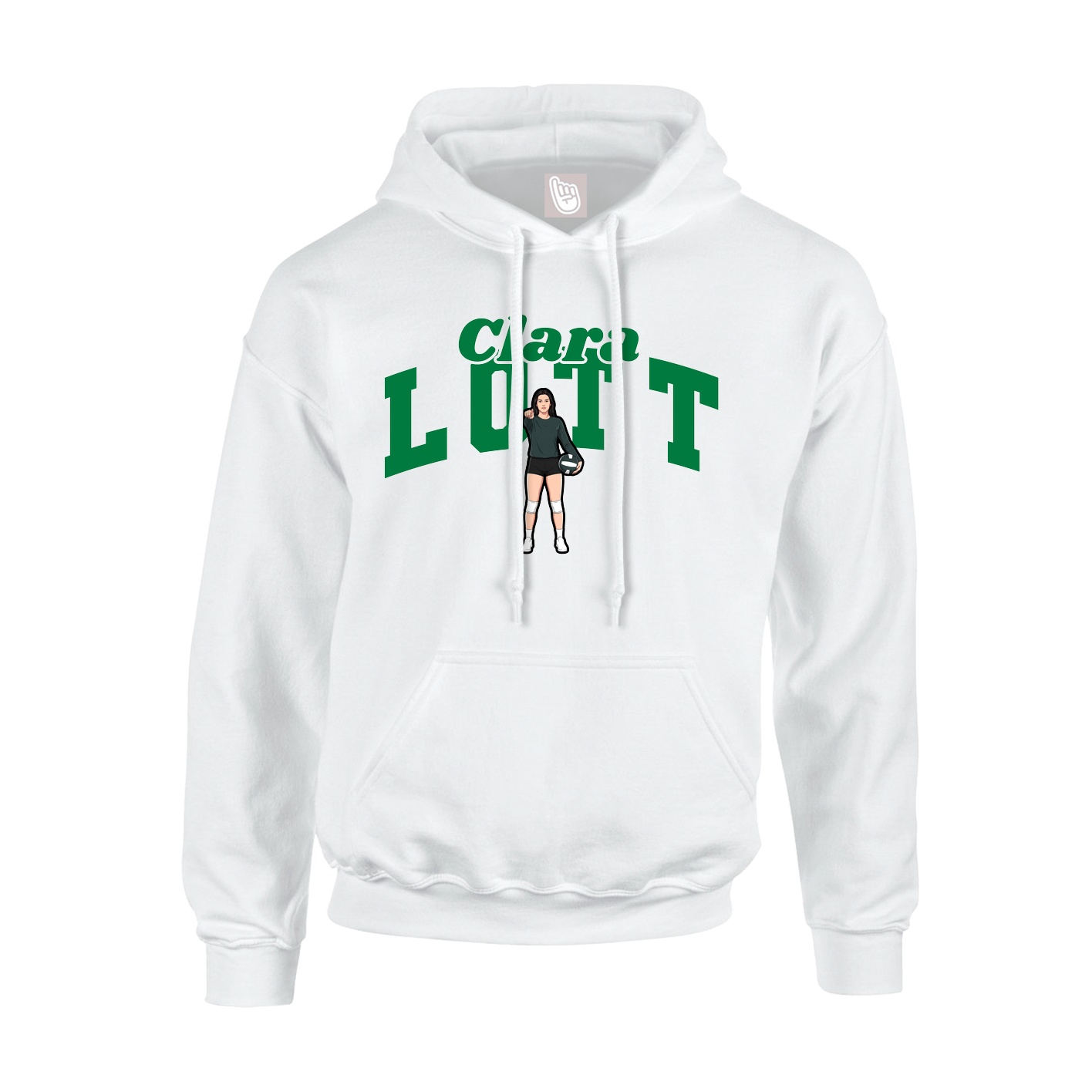 Hoodie — Signature Arch in White
