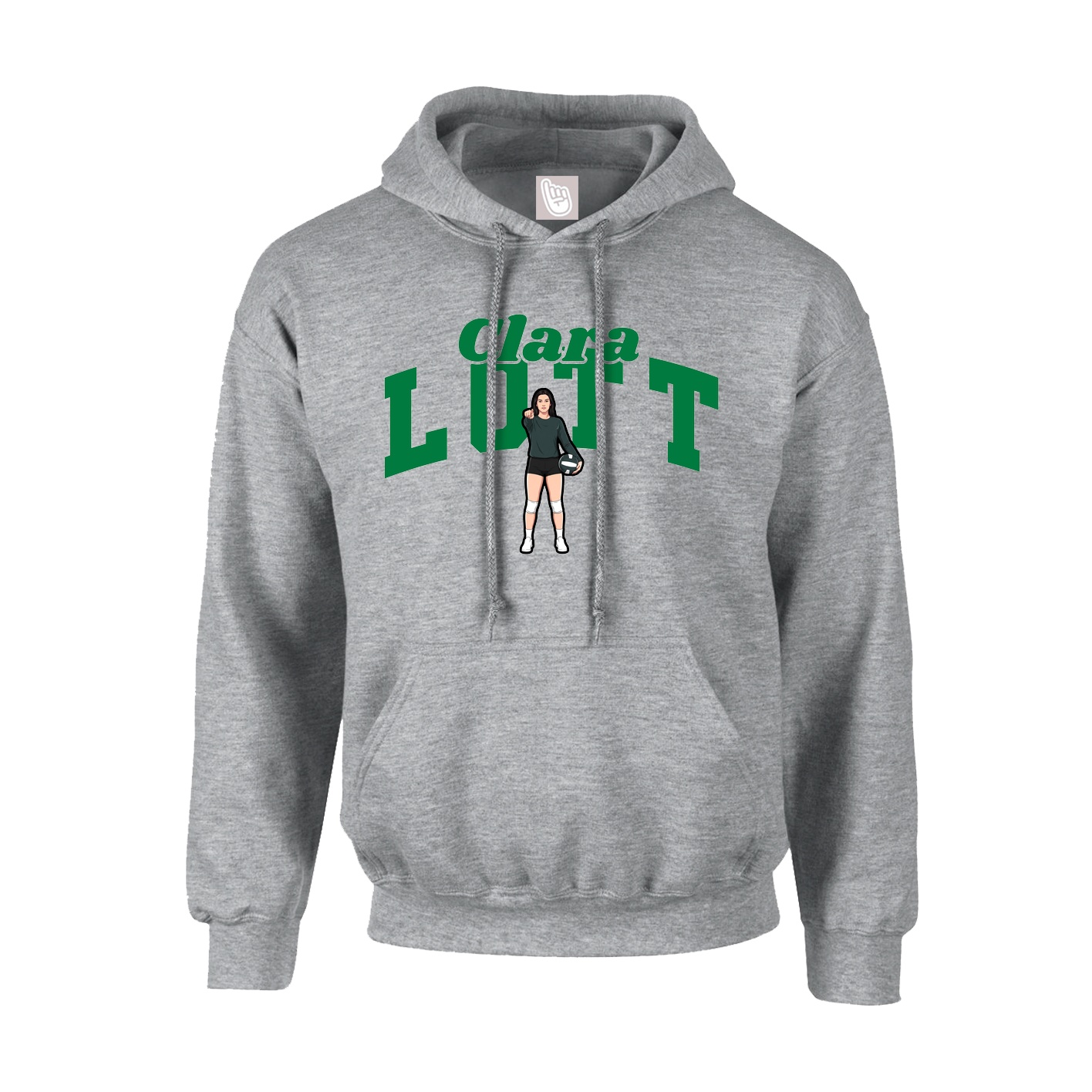 Youth Hoodie — Signature Arch in Grey