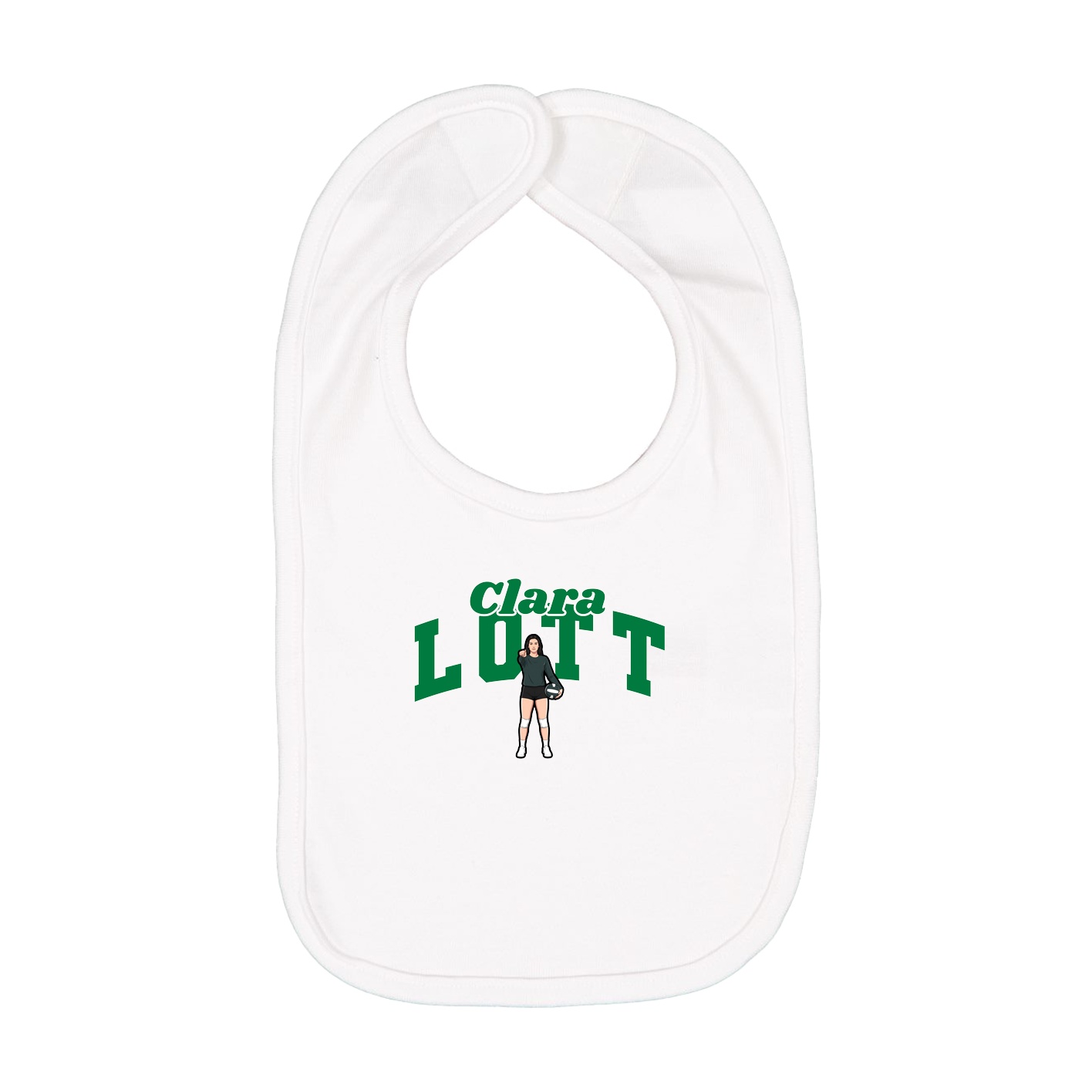 Infant Bib — Signature Arch in White