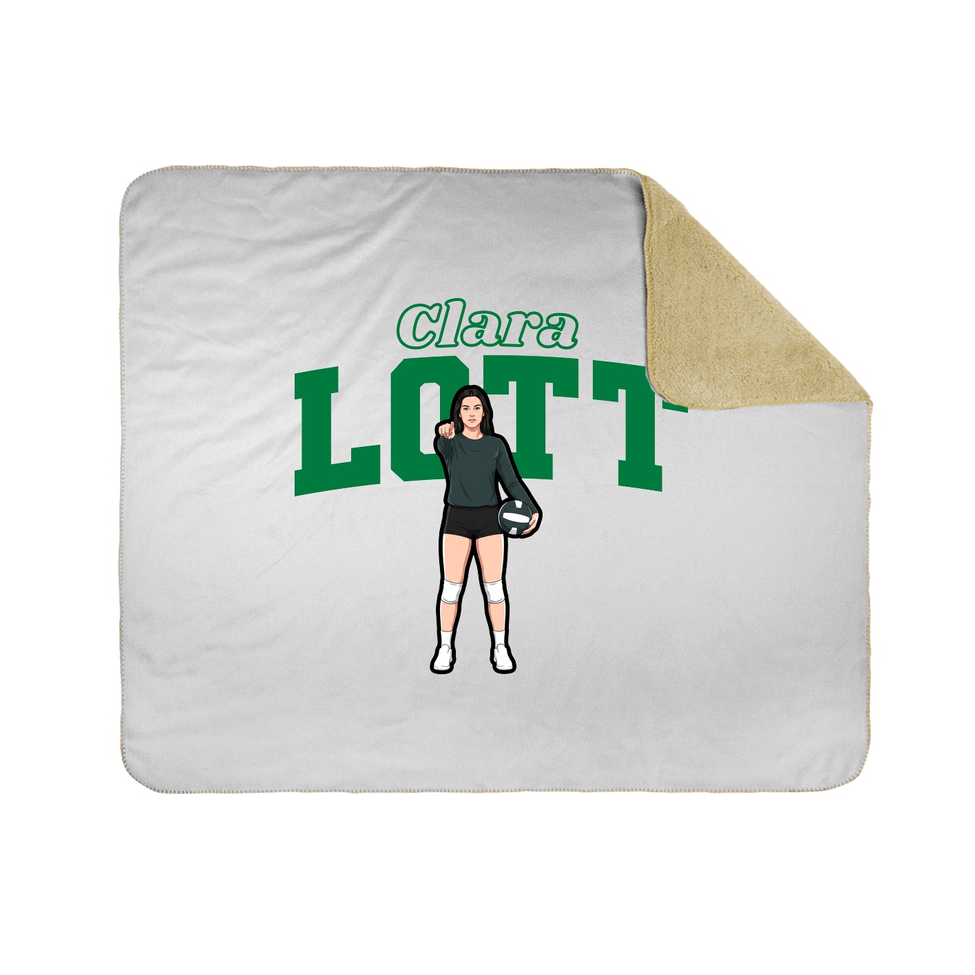 Throw Blanket — Name Arch in White
