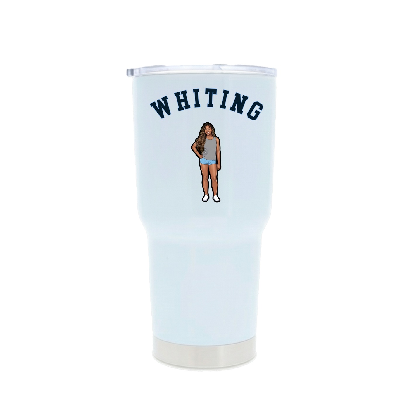 30oz Stainless Steel Tumbler — Shirsey Arch in White