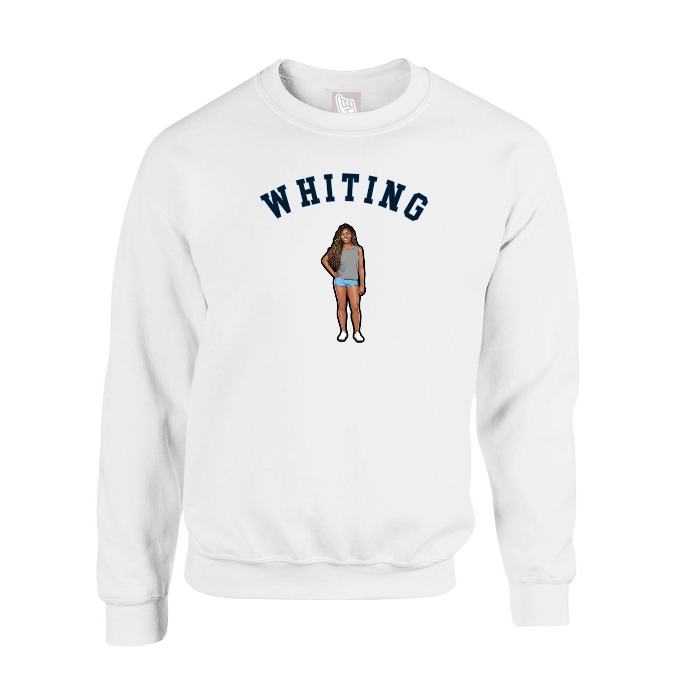 Fleece Crew — Shirsey Arch in White