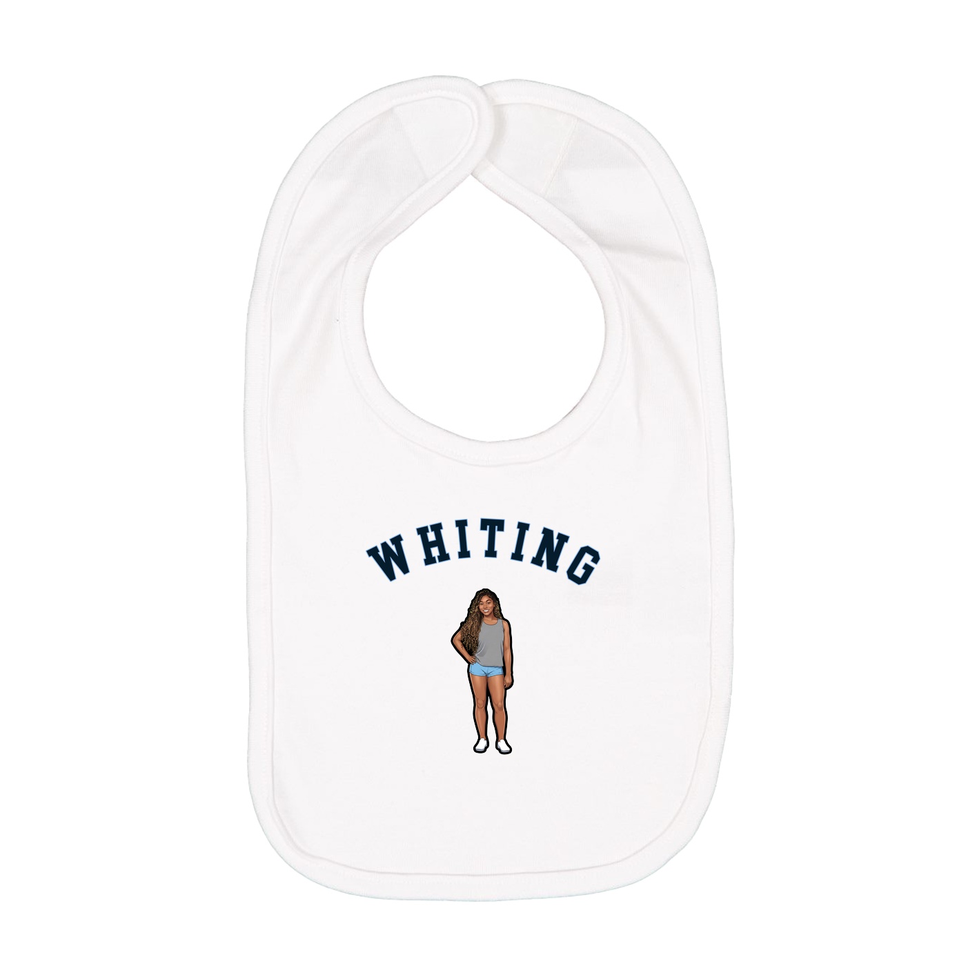 Infant Bib — Shirsey Arch in White