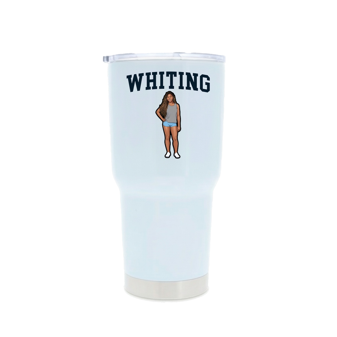 30oz Stainless Steel Tumbler — Shirsey in White