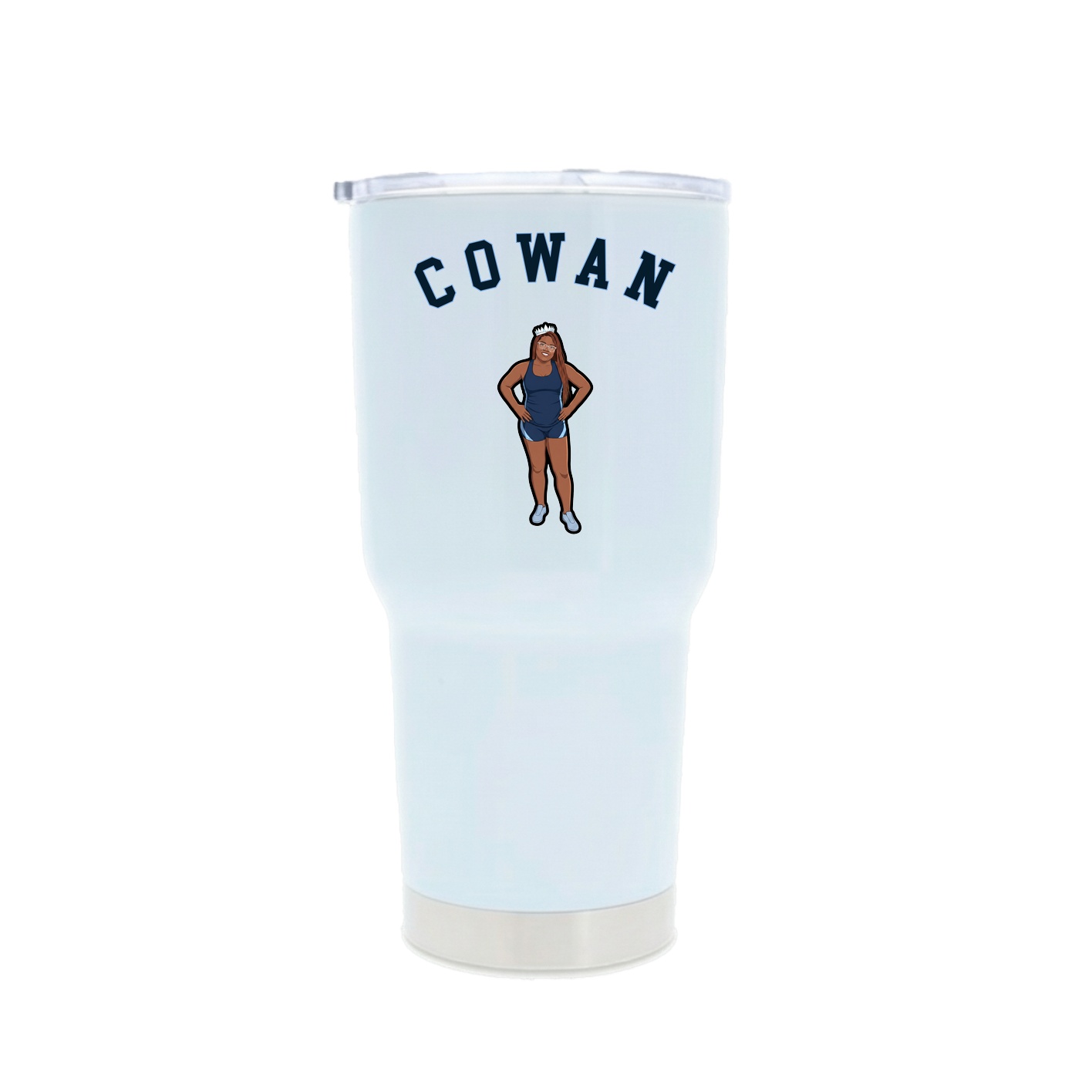 30oz Stainless Steel Tumbler — Shirsey Arch in White