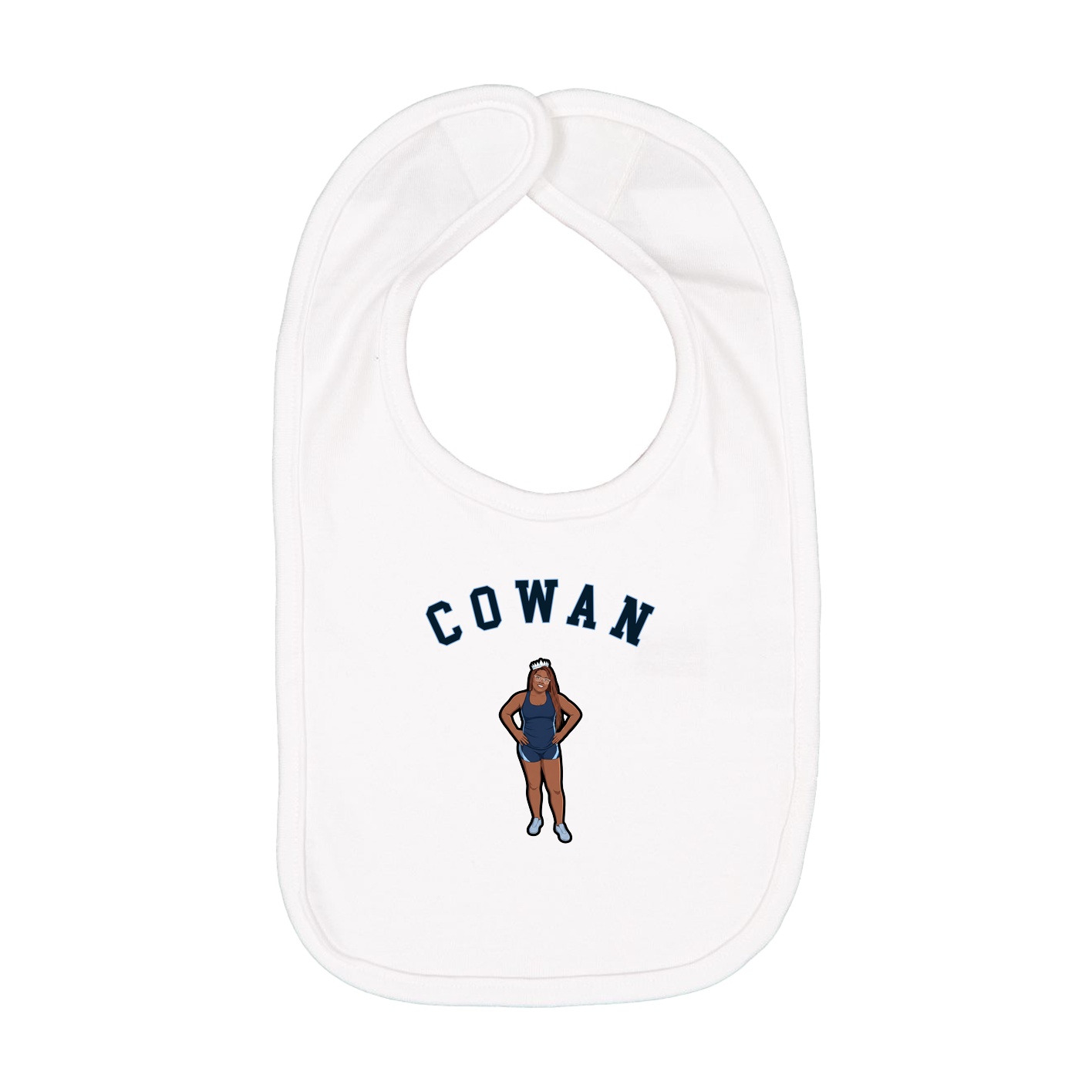 Infant Bib — Shirsey Arch in White