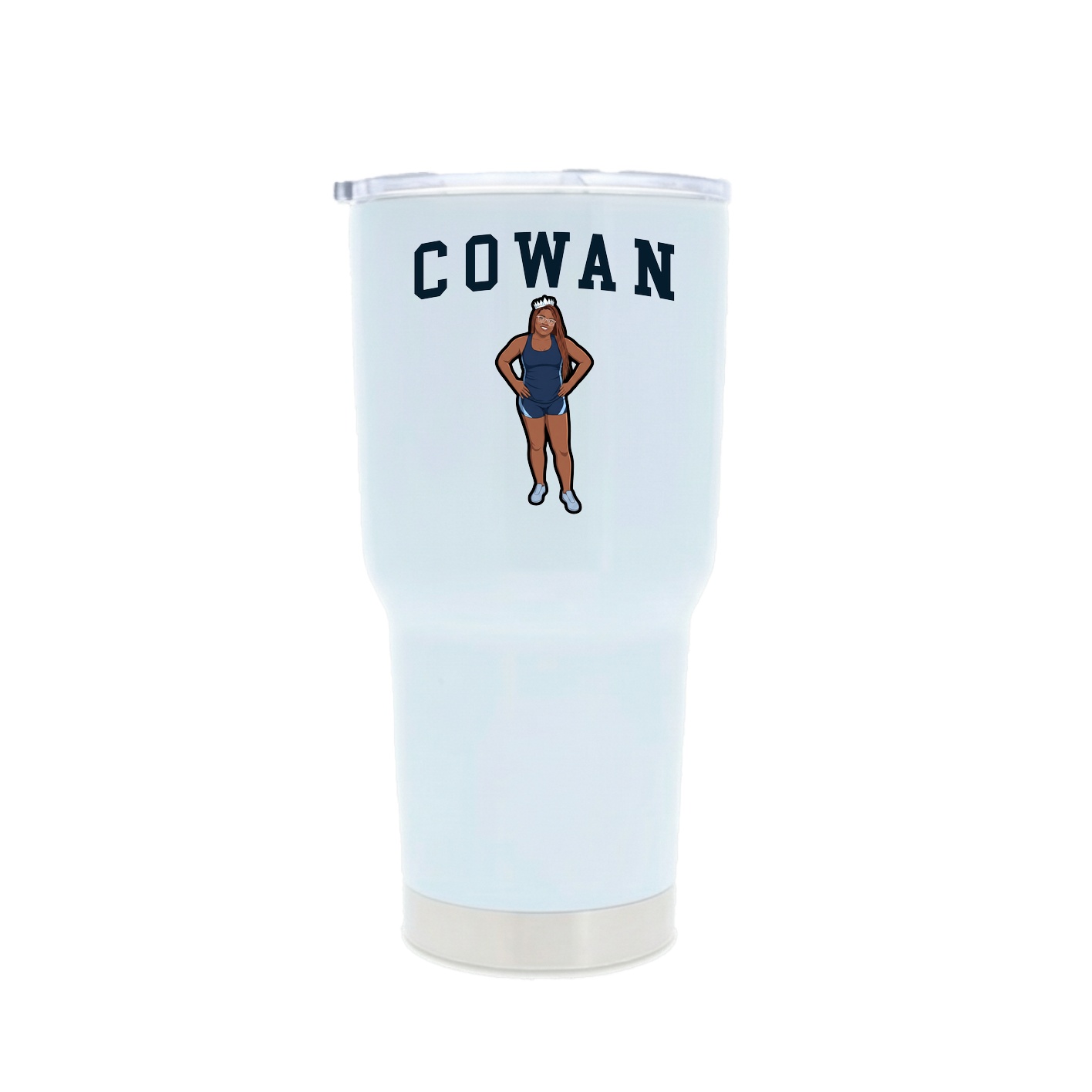 30oz Stainless Steel Tumbler — Shirsey in White