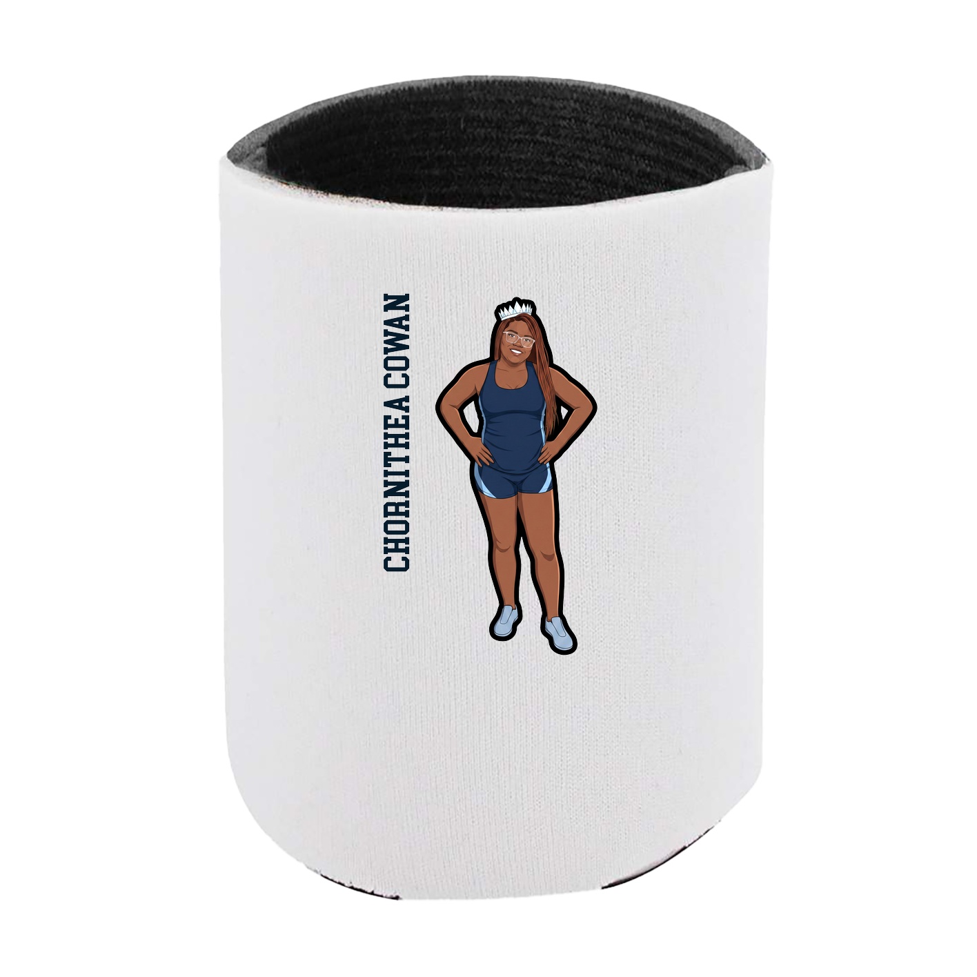 Can Holder — Name Vertical in White