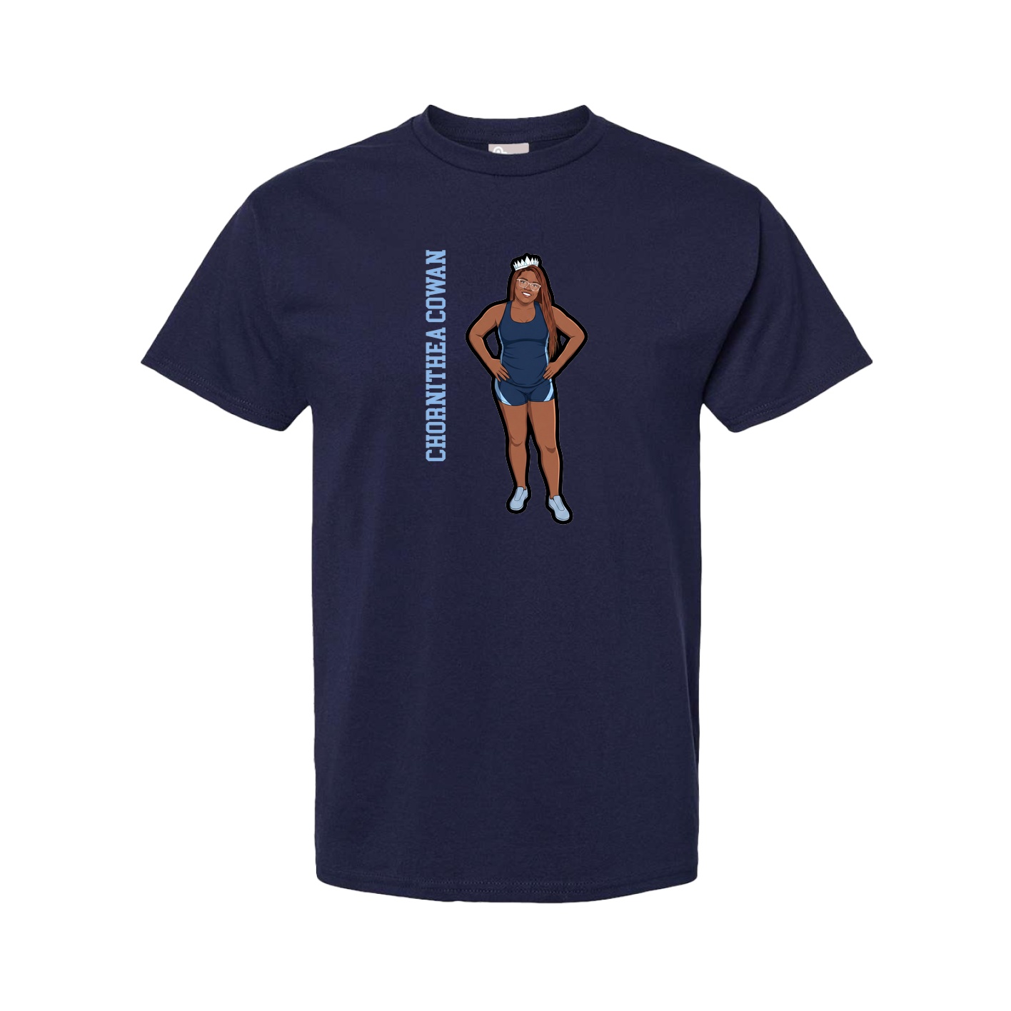 Youth Tee — Name Vertical in Navy