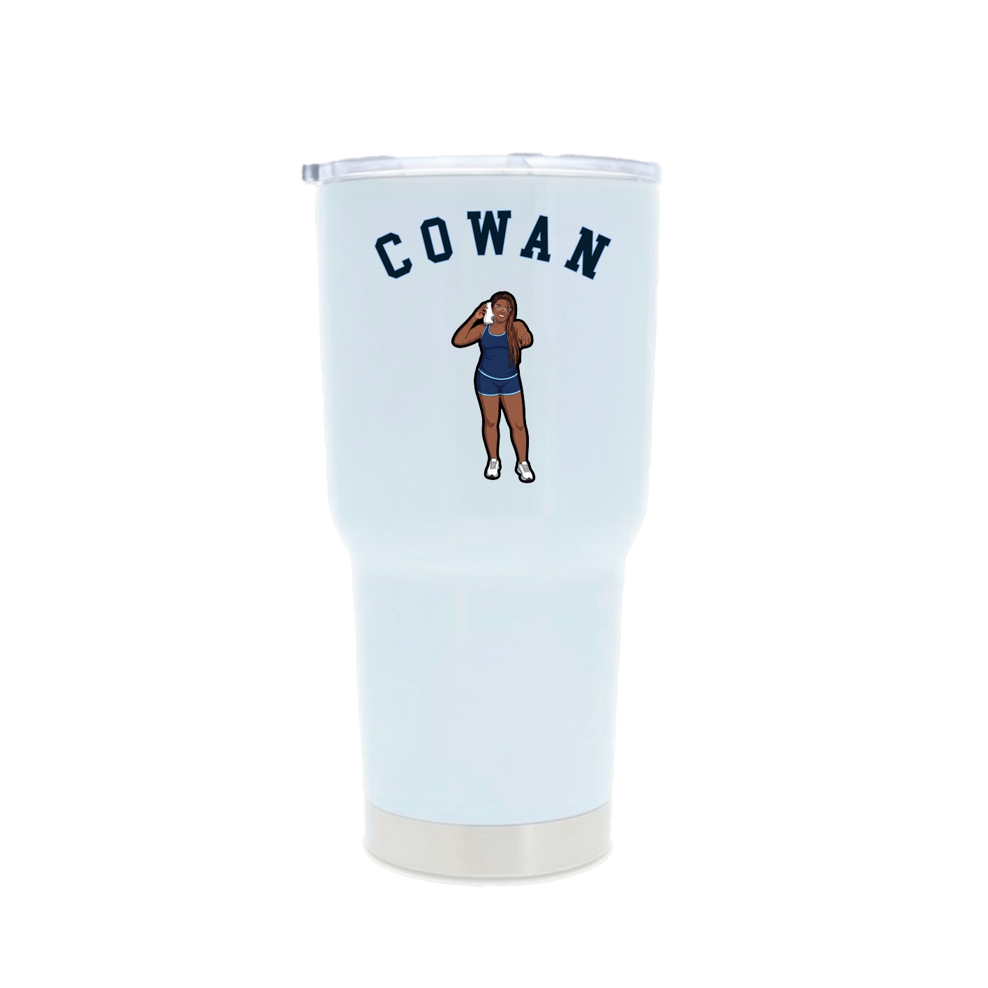 30oz Stainless Steel Tumbler — Shirsey Arch in White