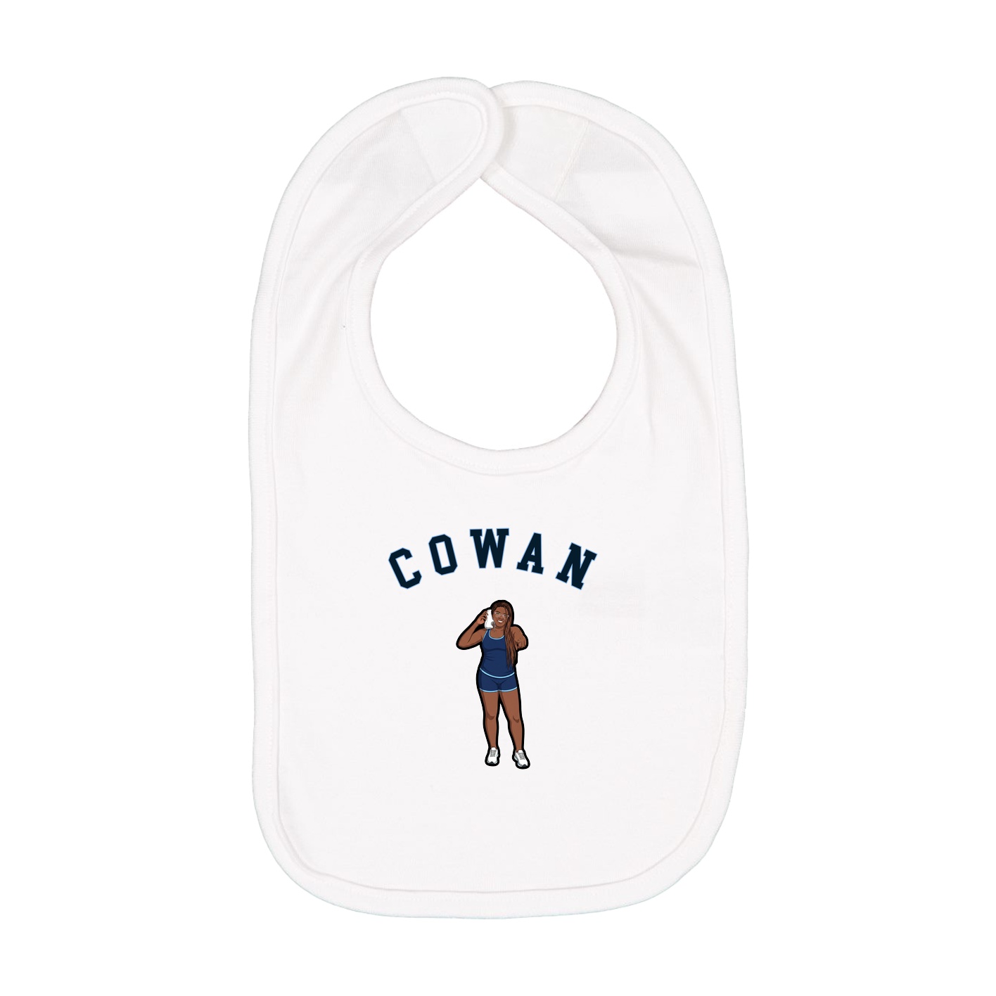 Infant Bib — Shirsey Arch in White