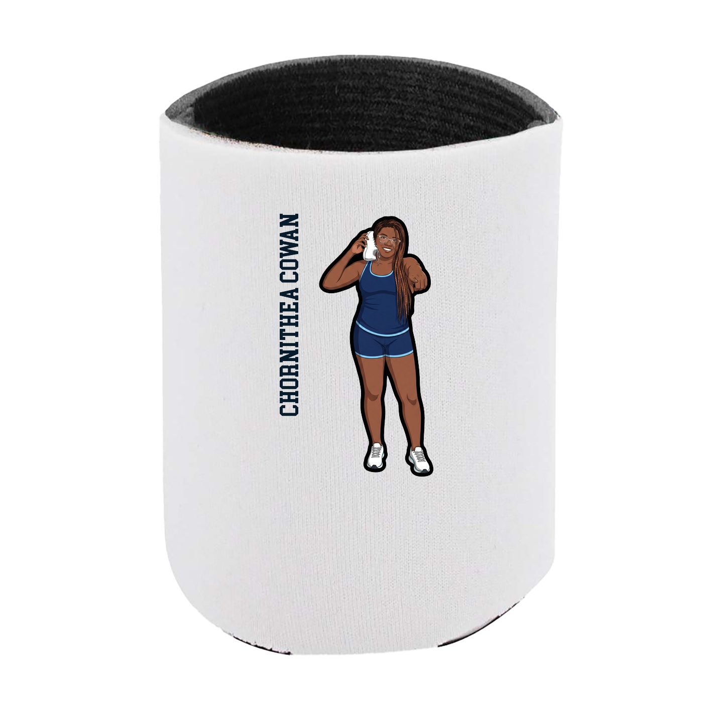 Can Holder — Name Vertical in White