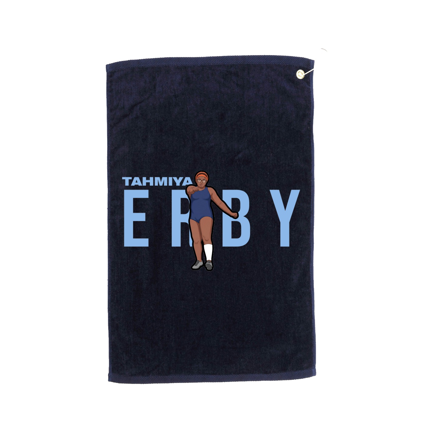 Golf Towel — Player Name in Navy
