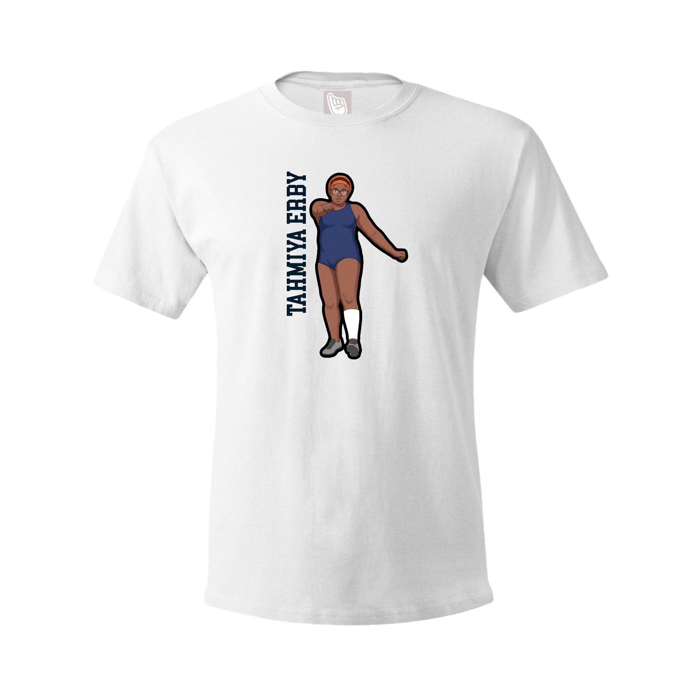 Tee — Name Vertical in White