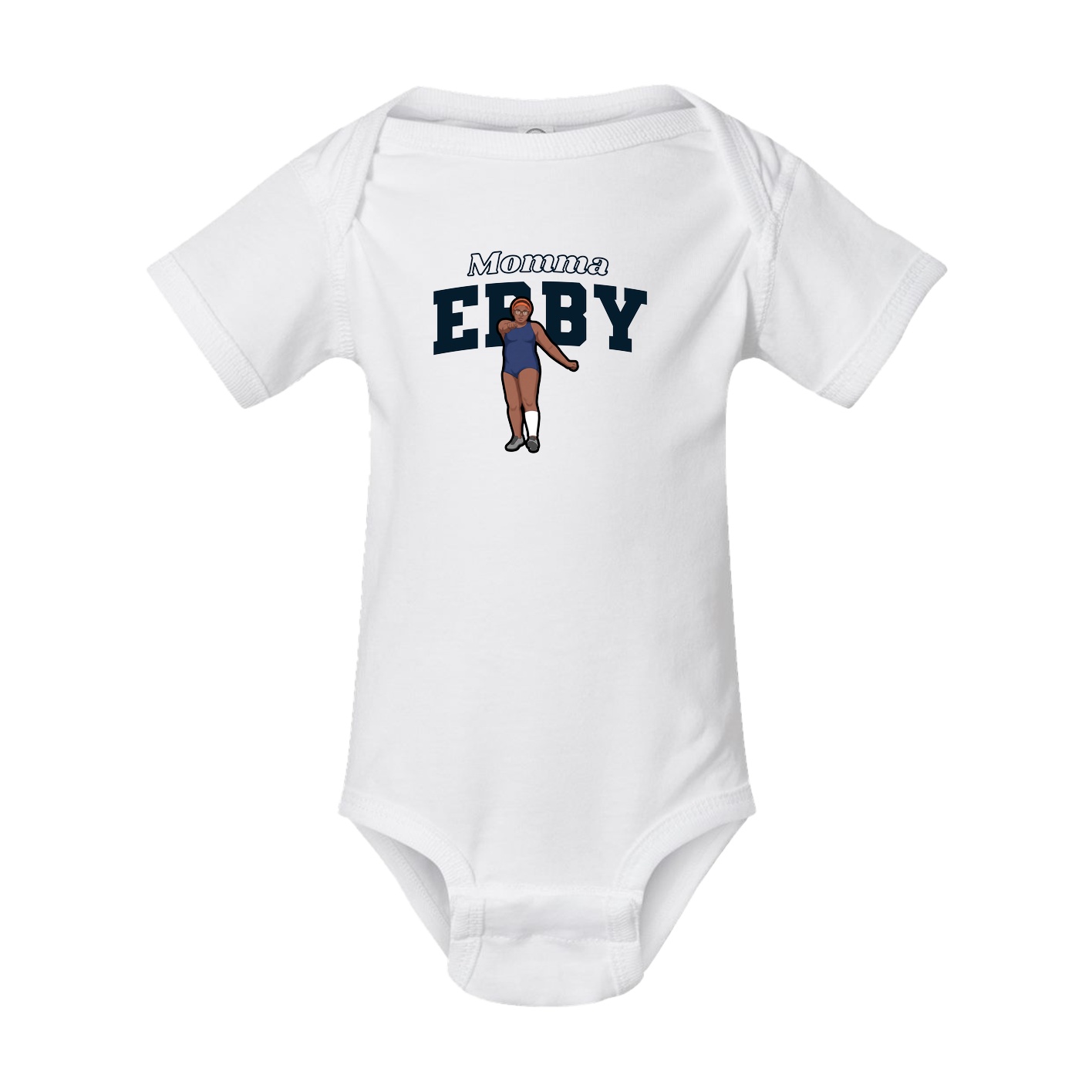 Baby Onesie — Mothers Day Block in White
