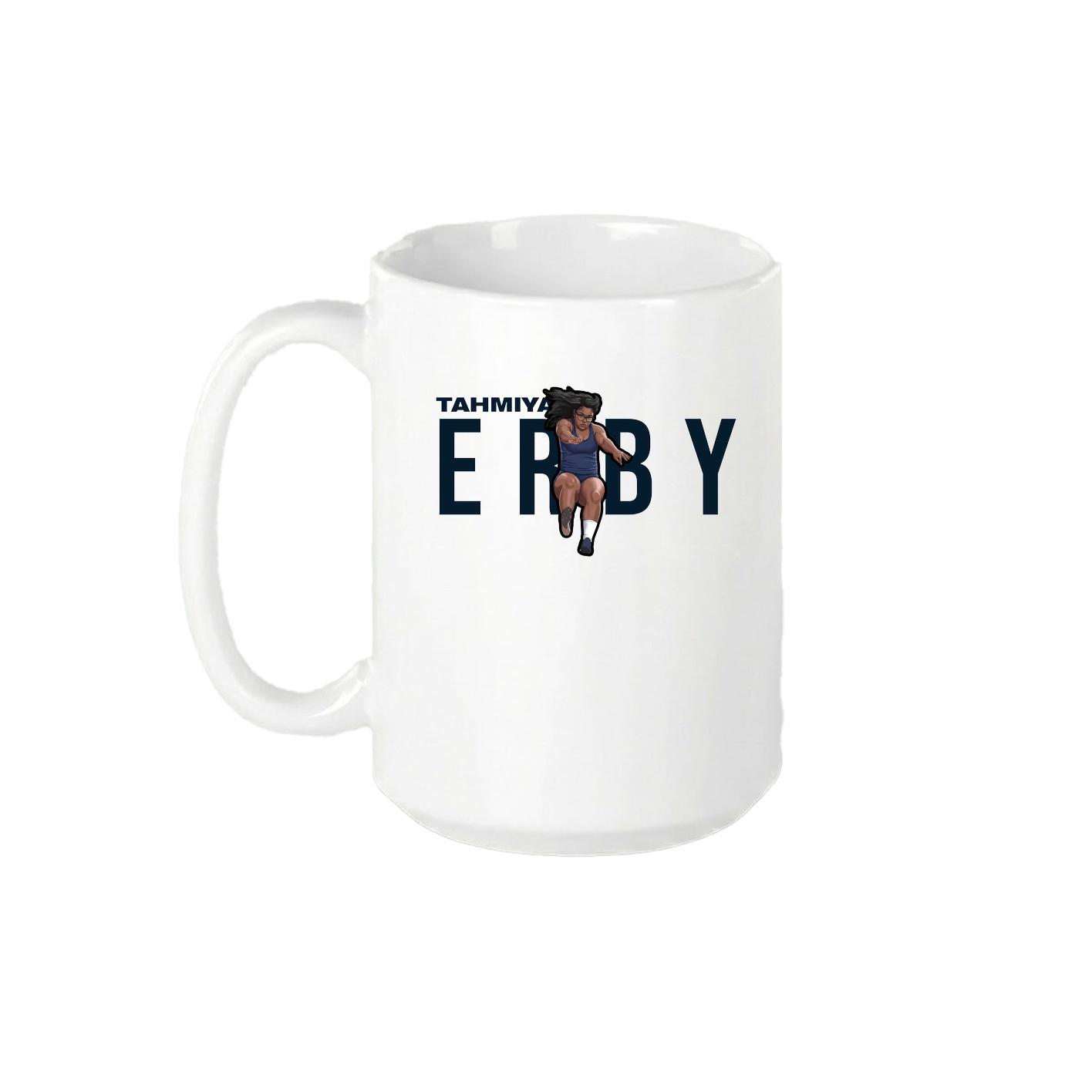 15oz Coffee Mug — Player Name in White