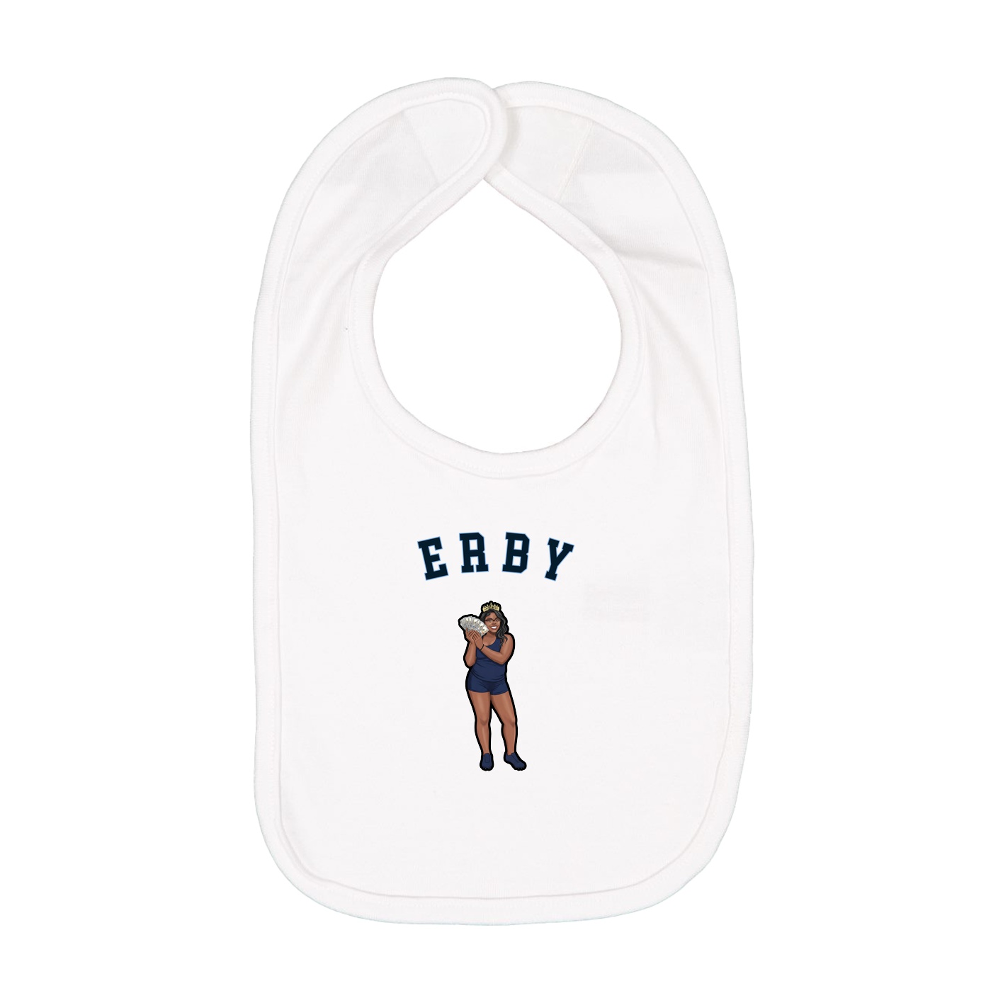 Infant Bib — Shirsey Arch in White