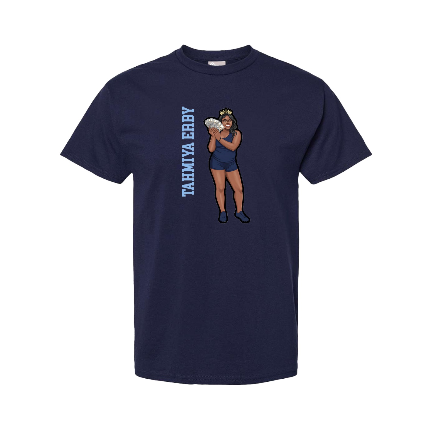 Youth Tee — Name Vertical in Navy