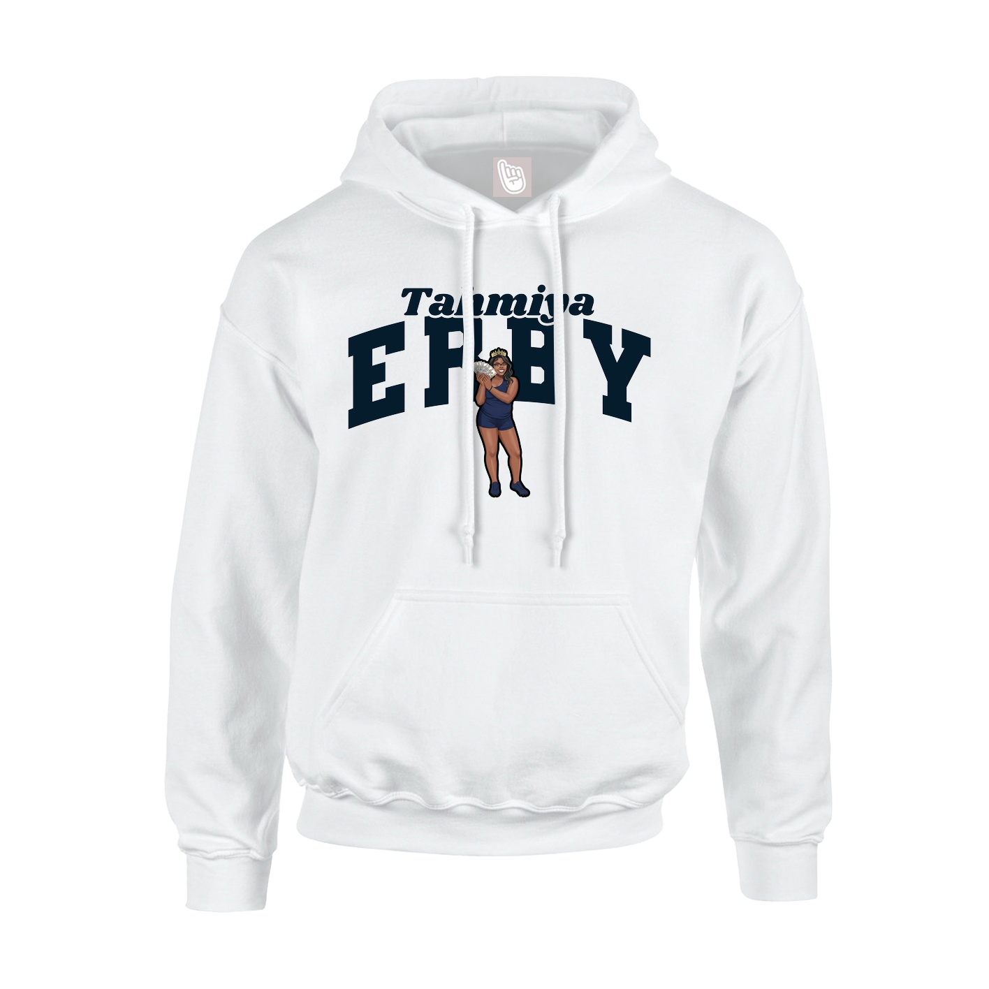 Youth Hoodie — Signature Arch in White