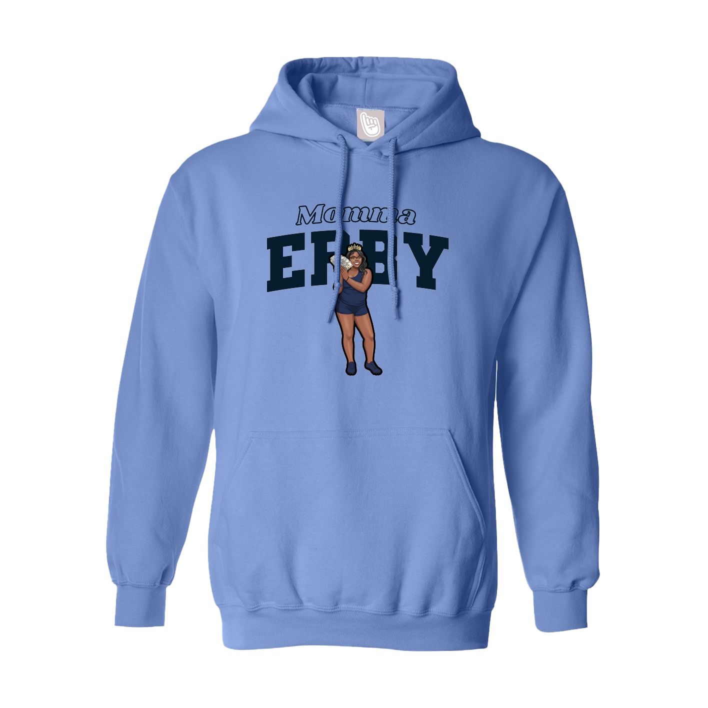 Hoodie — Mothers Day Block in Powder Blue
