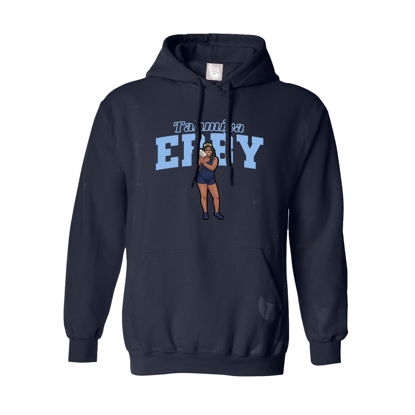 Hoodie — Name Arch in Navy